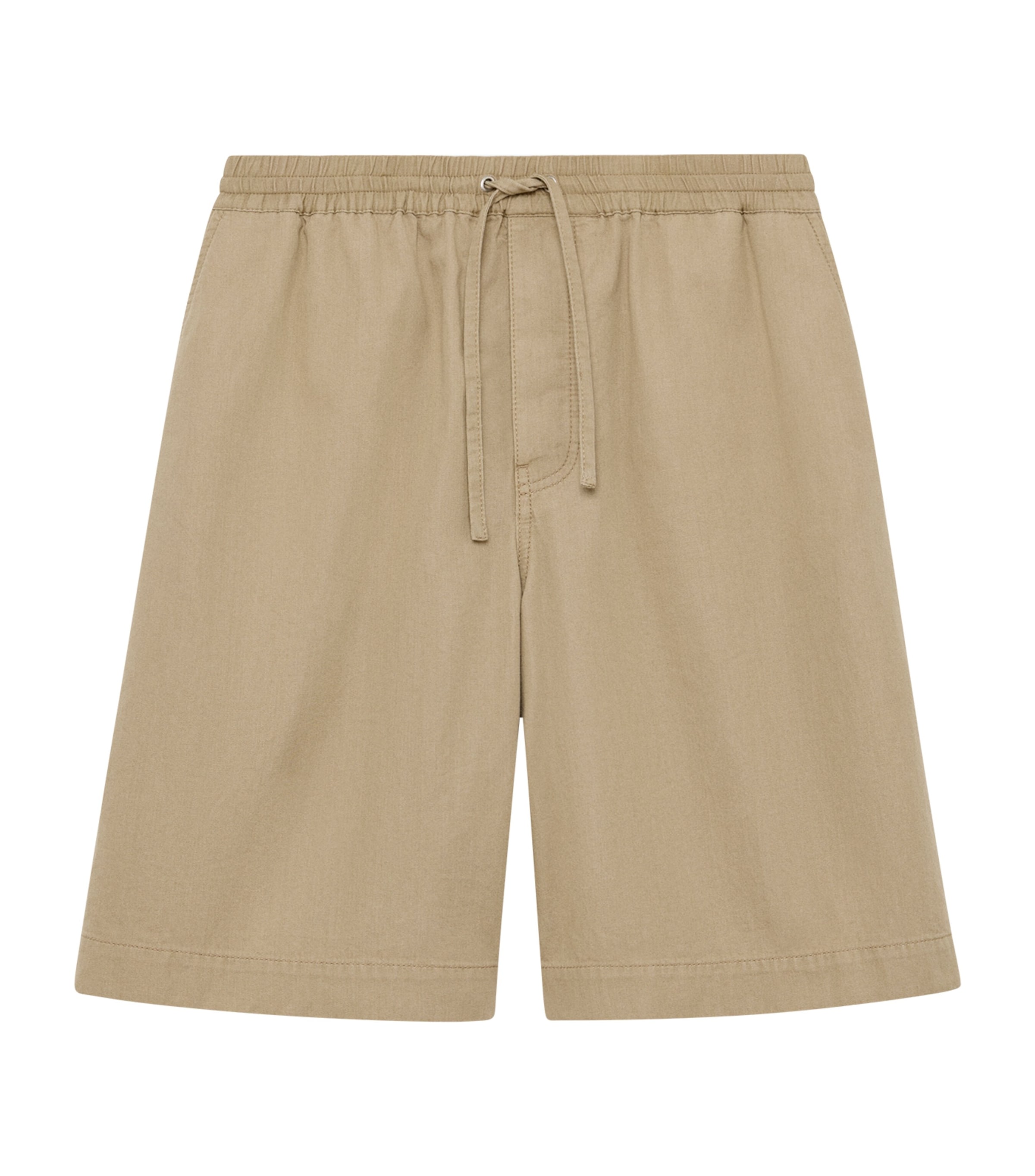 LOEWE Mens Cotton Logo-Pocket Shorts Beige Image 1