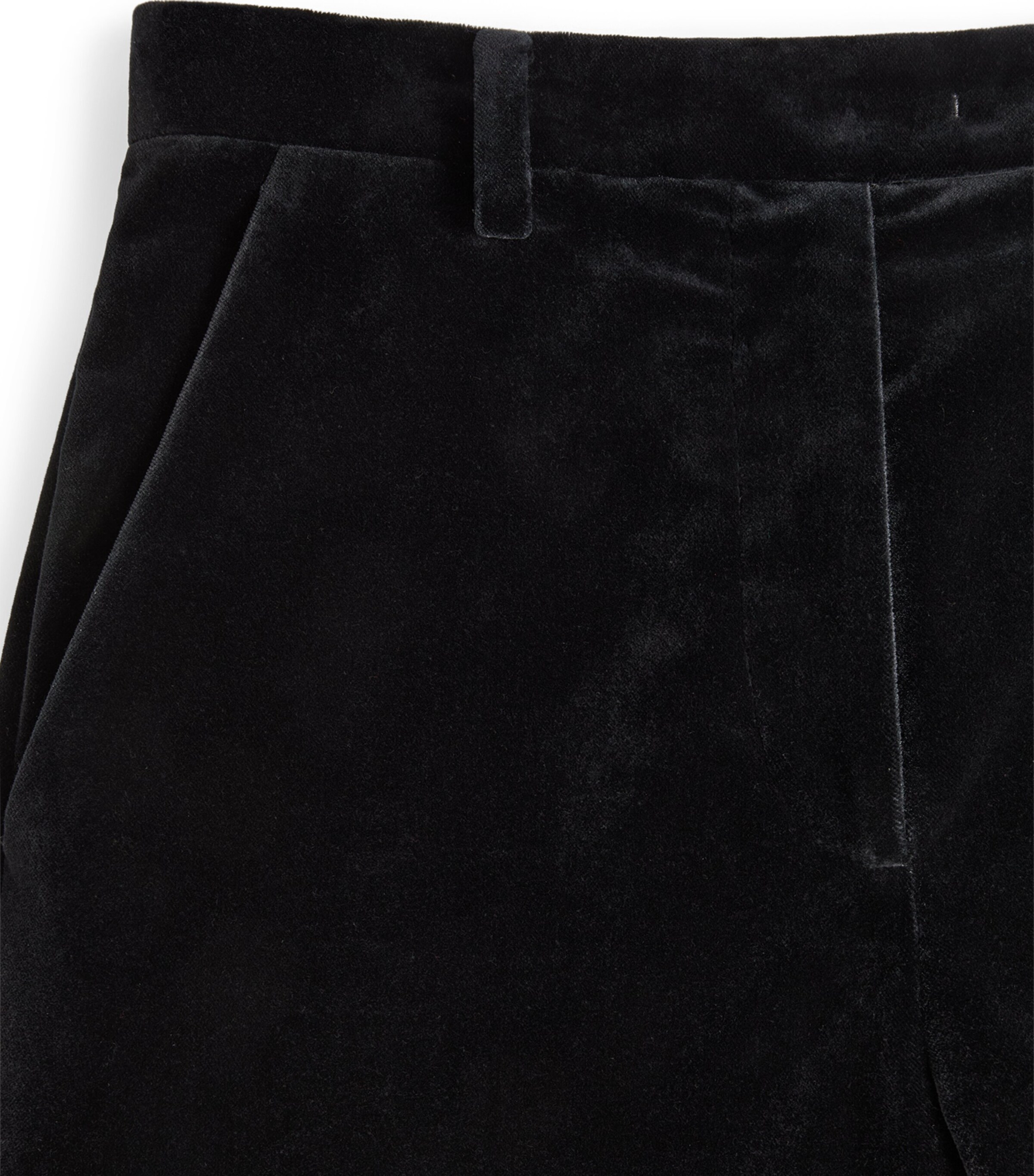 Cotton Velvet Flared Trousers 0NO Image 4