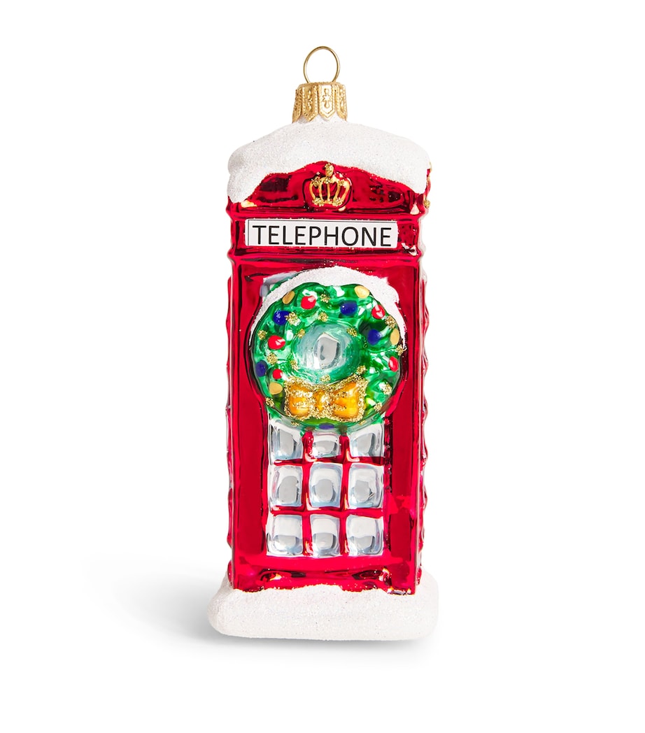 Telephone Booth Tree Decoration RED Image 1