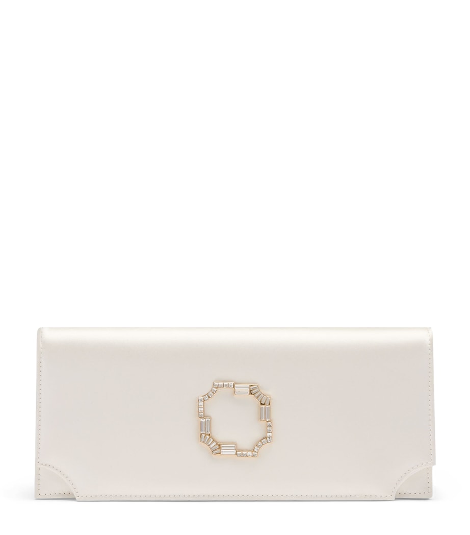 Malone Souliers Satin Vivien Clutch Bag Ivory Image 1