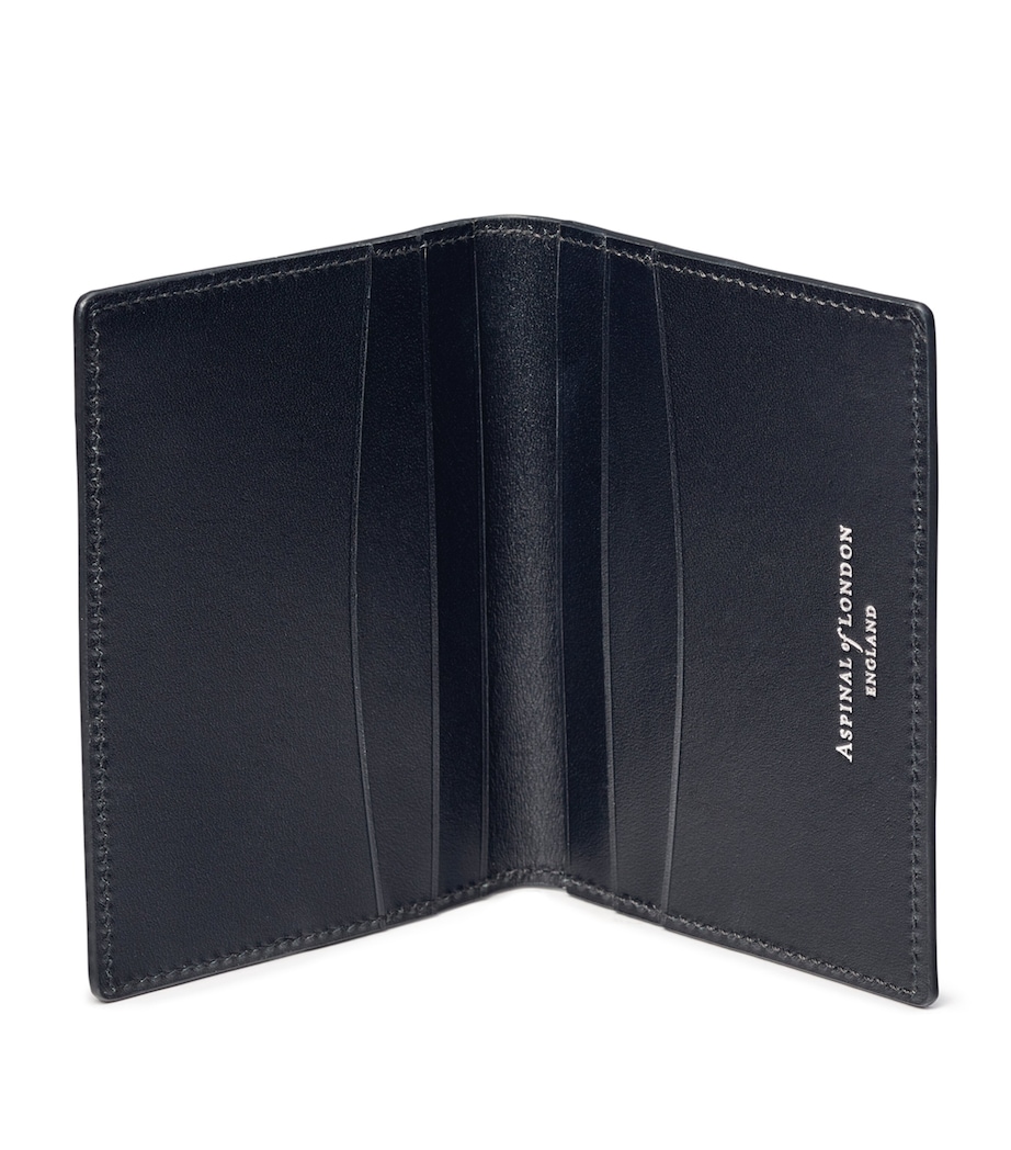 Grained Leather Credit Card Case BLACK Image 2