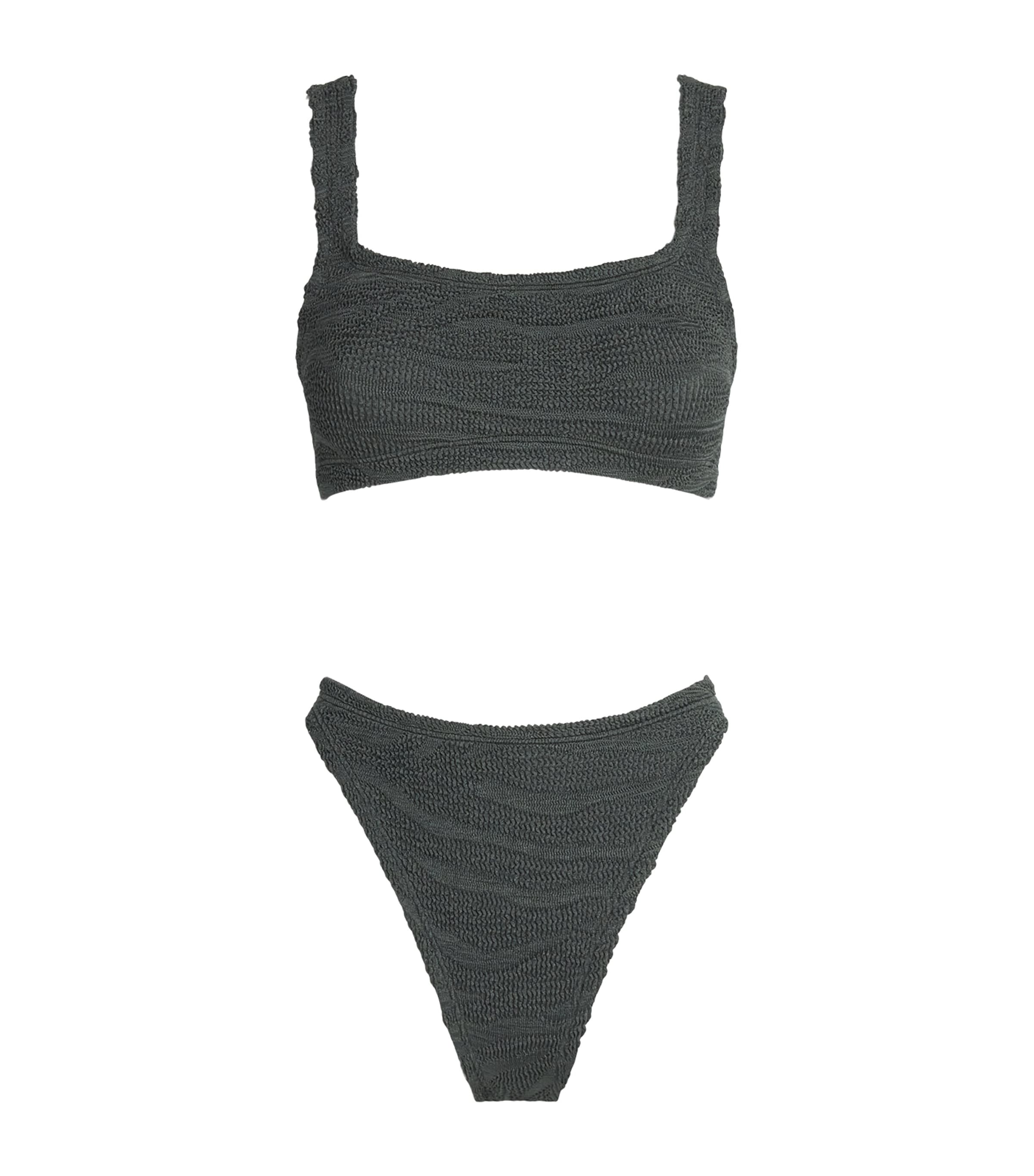 Hunza G Womens Xandra Bikini Metallic Graphite Image 1