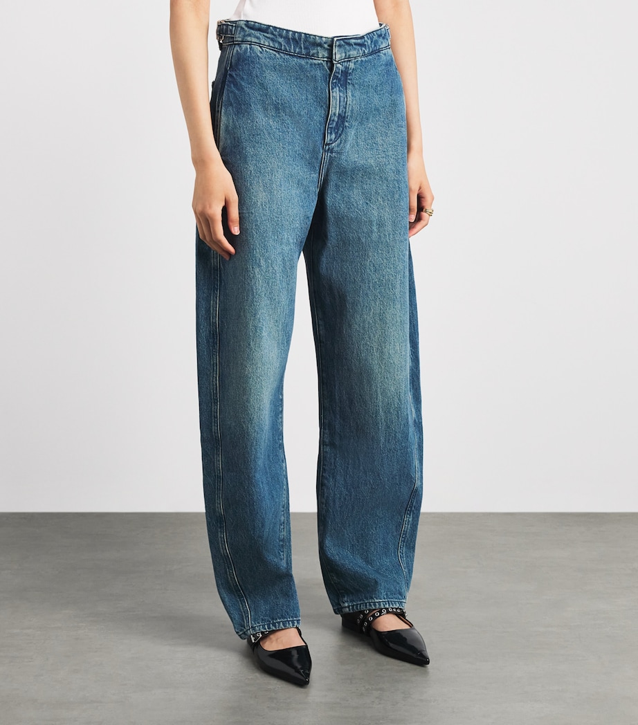 Rag & Bone Womens Vito Barrel-Leg Jeans Cheri Image 4