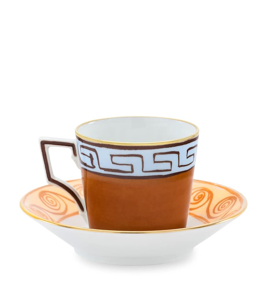 Set of 2 Porcelain Il Viaggio di Nettuno Coffee Cups and Saucers G00135001 Image 4