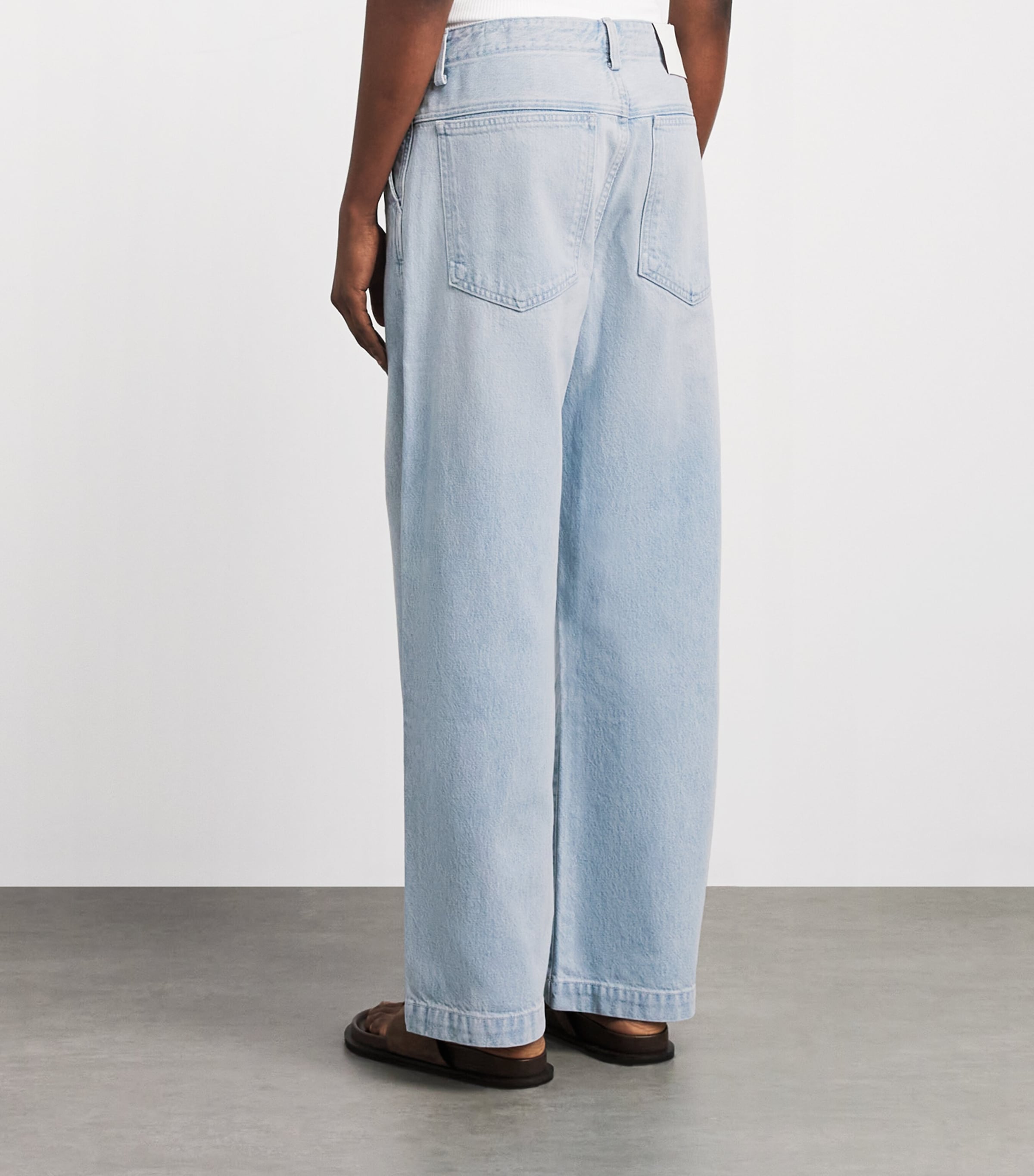 AGOLDE Womens x Maria McManus Wide-Leg Jeans Wshed Pale Indigo Image 5