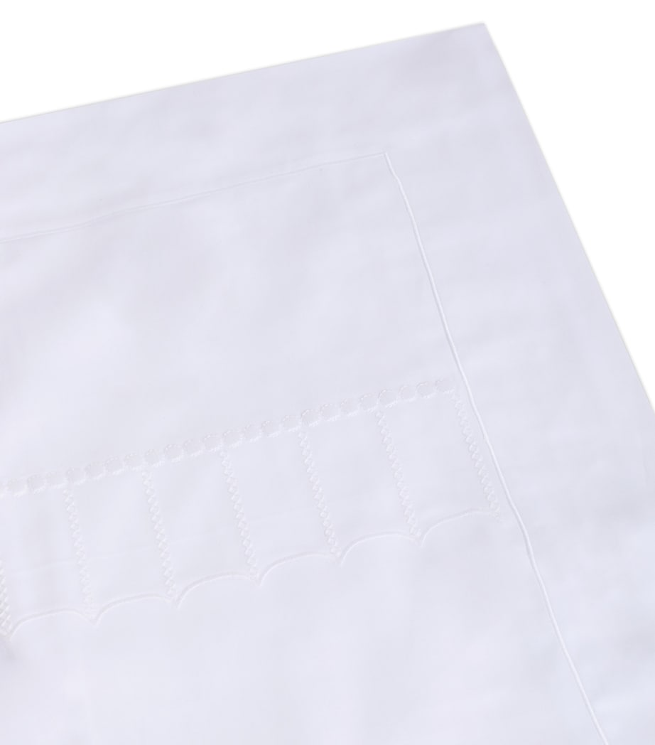 Loretta Caponi Dots Super King Flat Sheet (270cm x 300cm) White Image 3