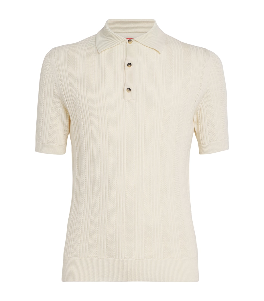 Wool-Silk-Cashmere Knit Polo Shirt 011 Image 1