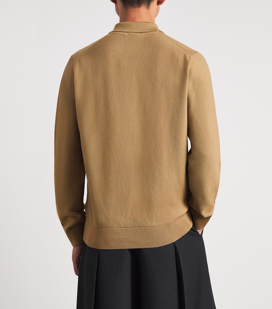 Lacoste Mens Cotton Piqué Polo Sweatshirt Cookie Image 5