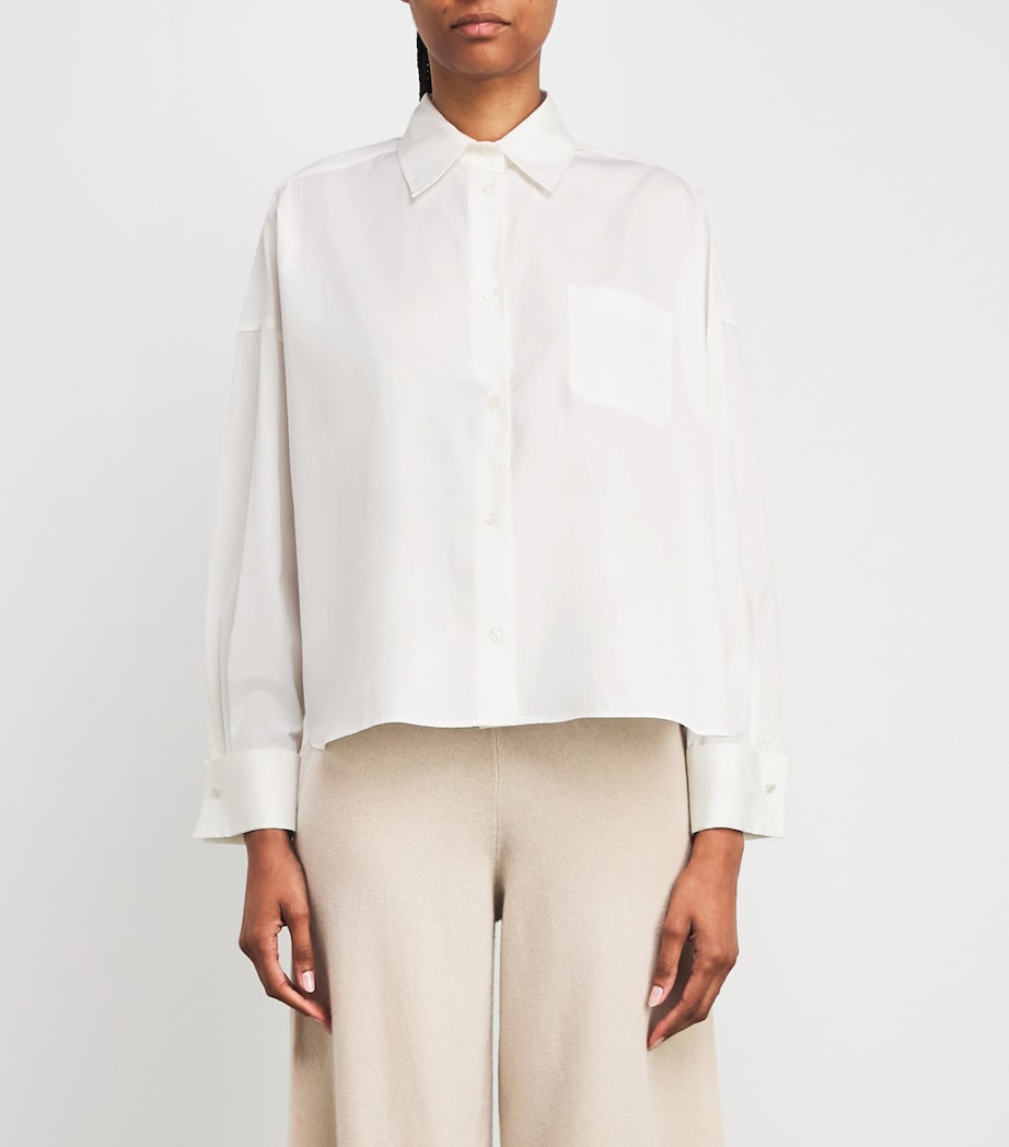 Cotton Embroidered Shirt WHITE Image 3