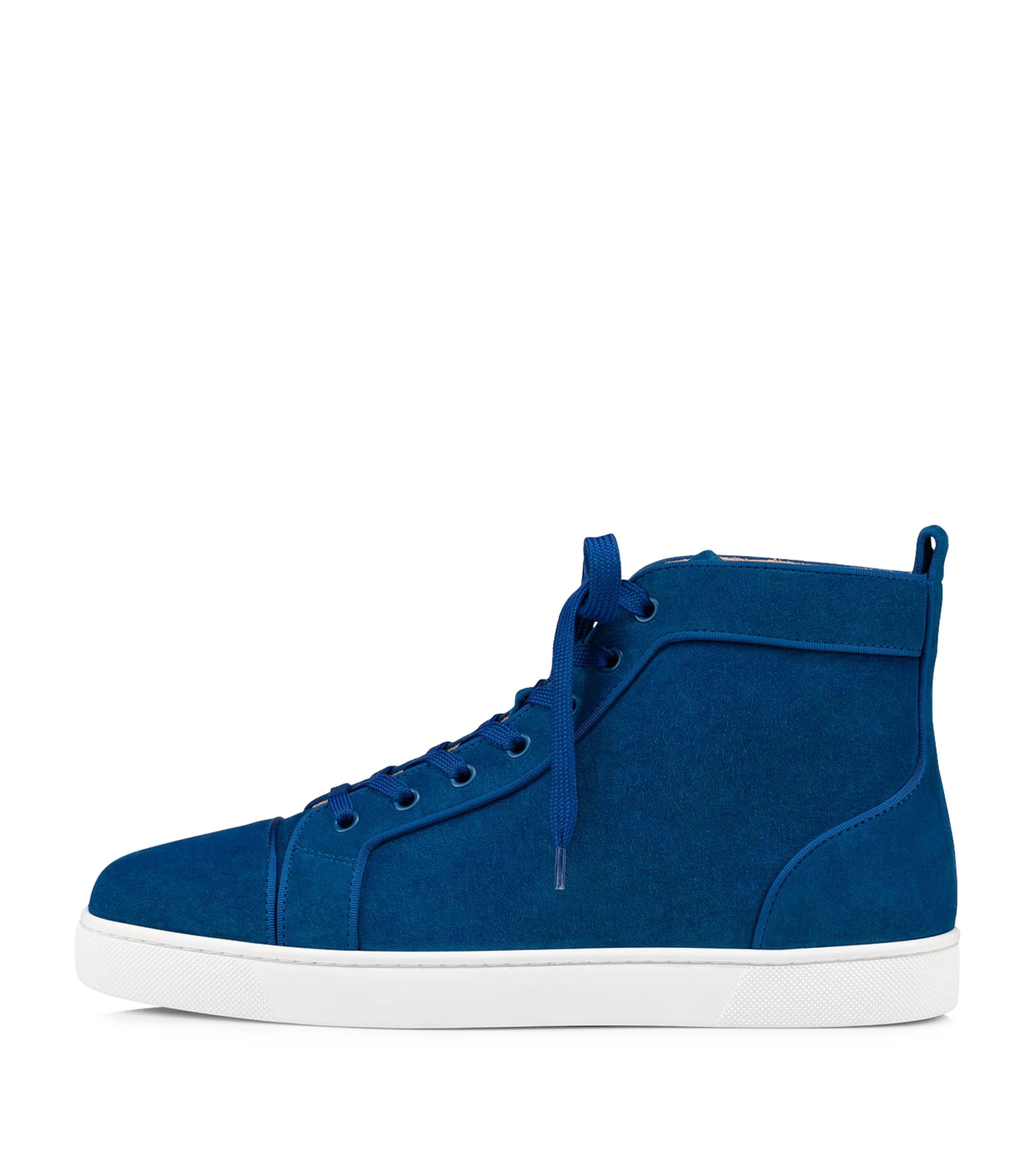 Shop Christian Louboutin Louis Orlato Suede High-top Sneakers