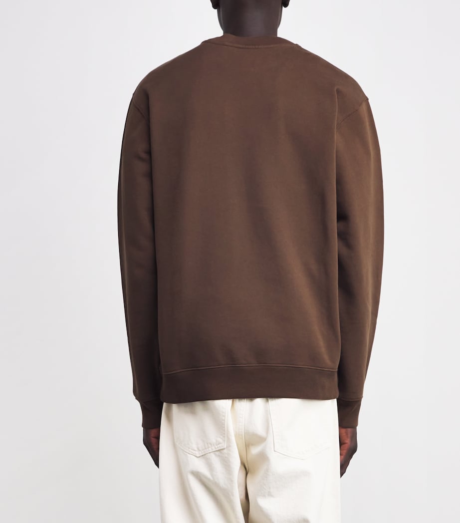 Cotton Logo Hoodie 880-DARK BROWN Image 4