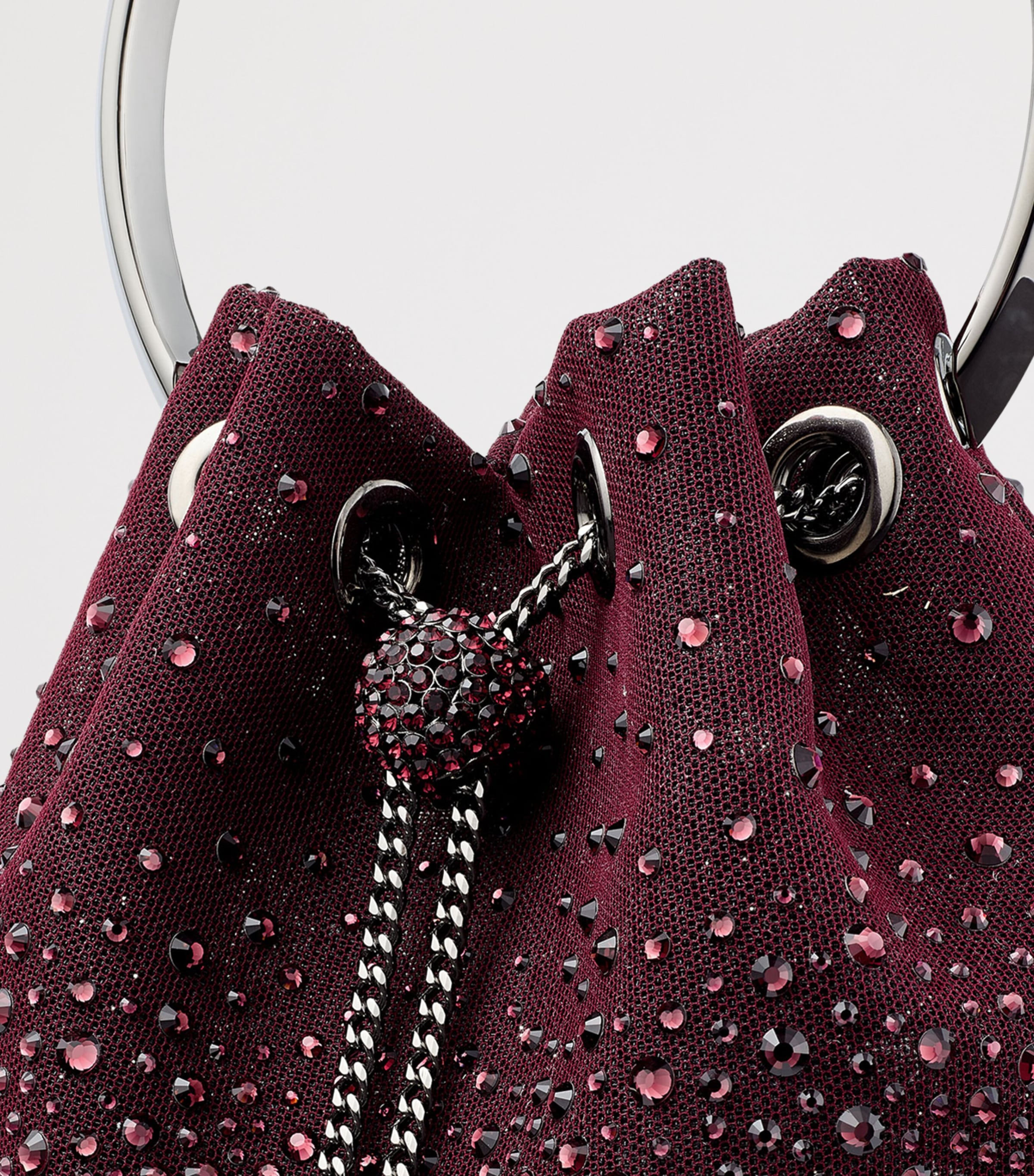 Embellished Bon Bon Top-Handle Bag DEEP MERLOT/DARK SIL Image 5