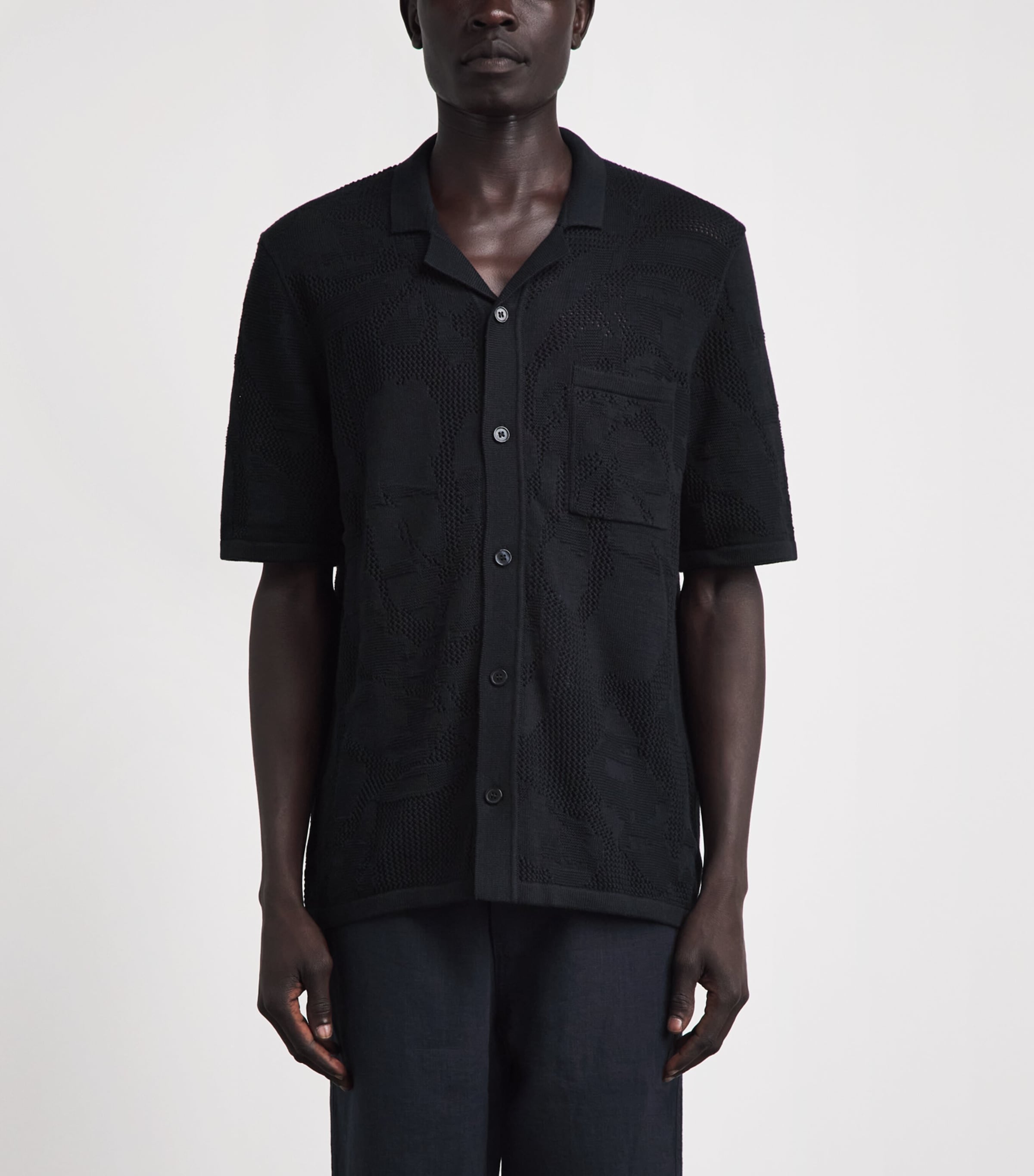 Samsøe Samsøe Mens Organic Cotton Saconald Shirt Black Image 4