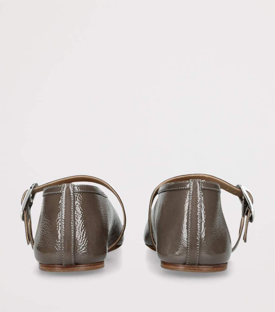 Patent Leather Stella Flats TAUPE Image 2