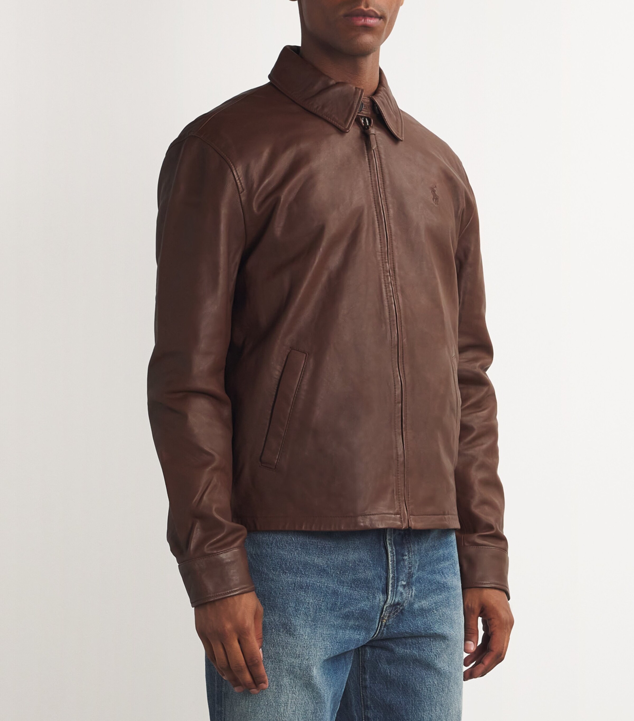 Polo Ralph Lauren Brown Leather Jacket | Harrods US