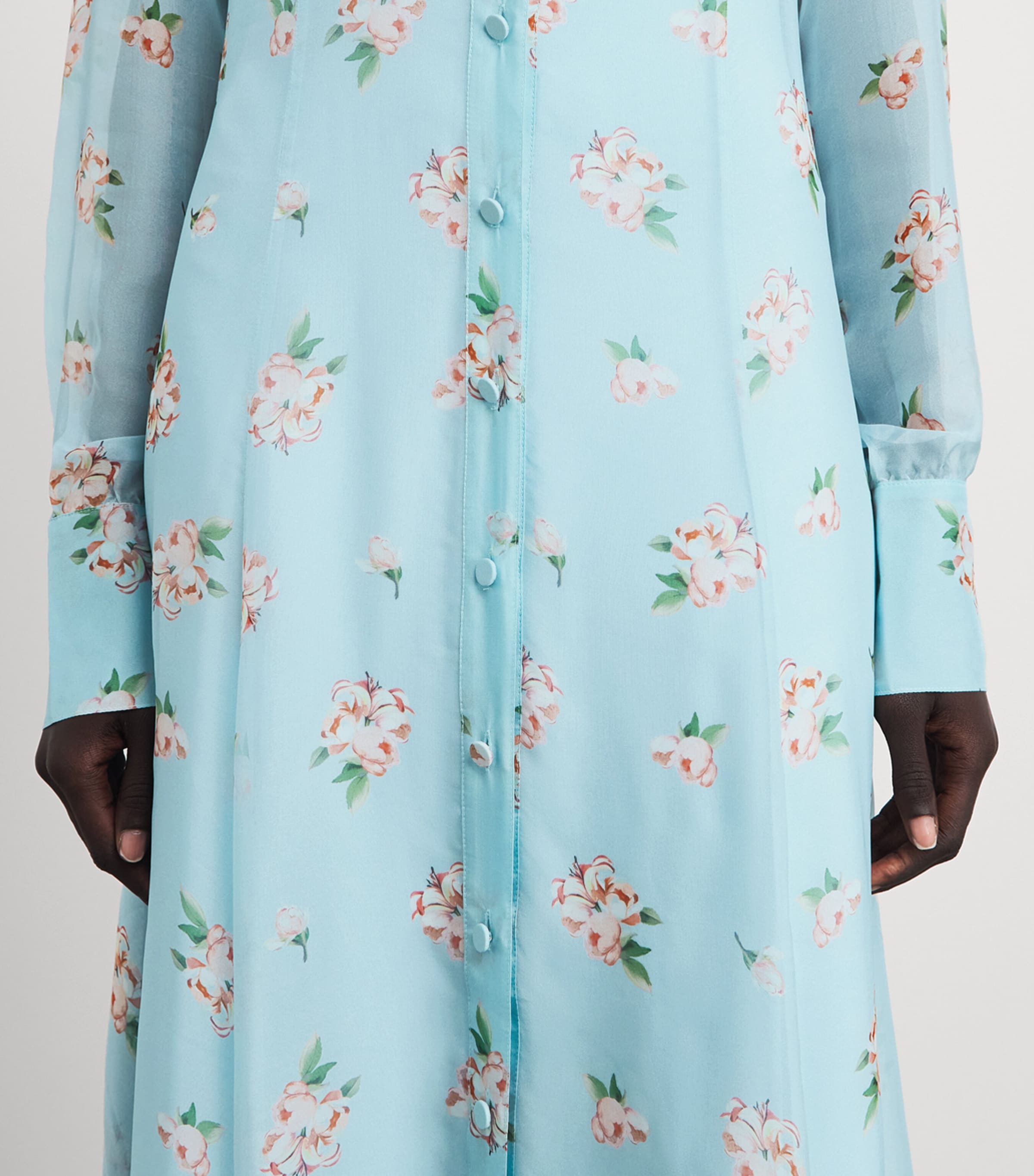 LEO LIN Womens Floral Lilith Maxi Dress Ditsy Floral Blue Image 5