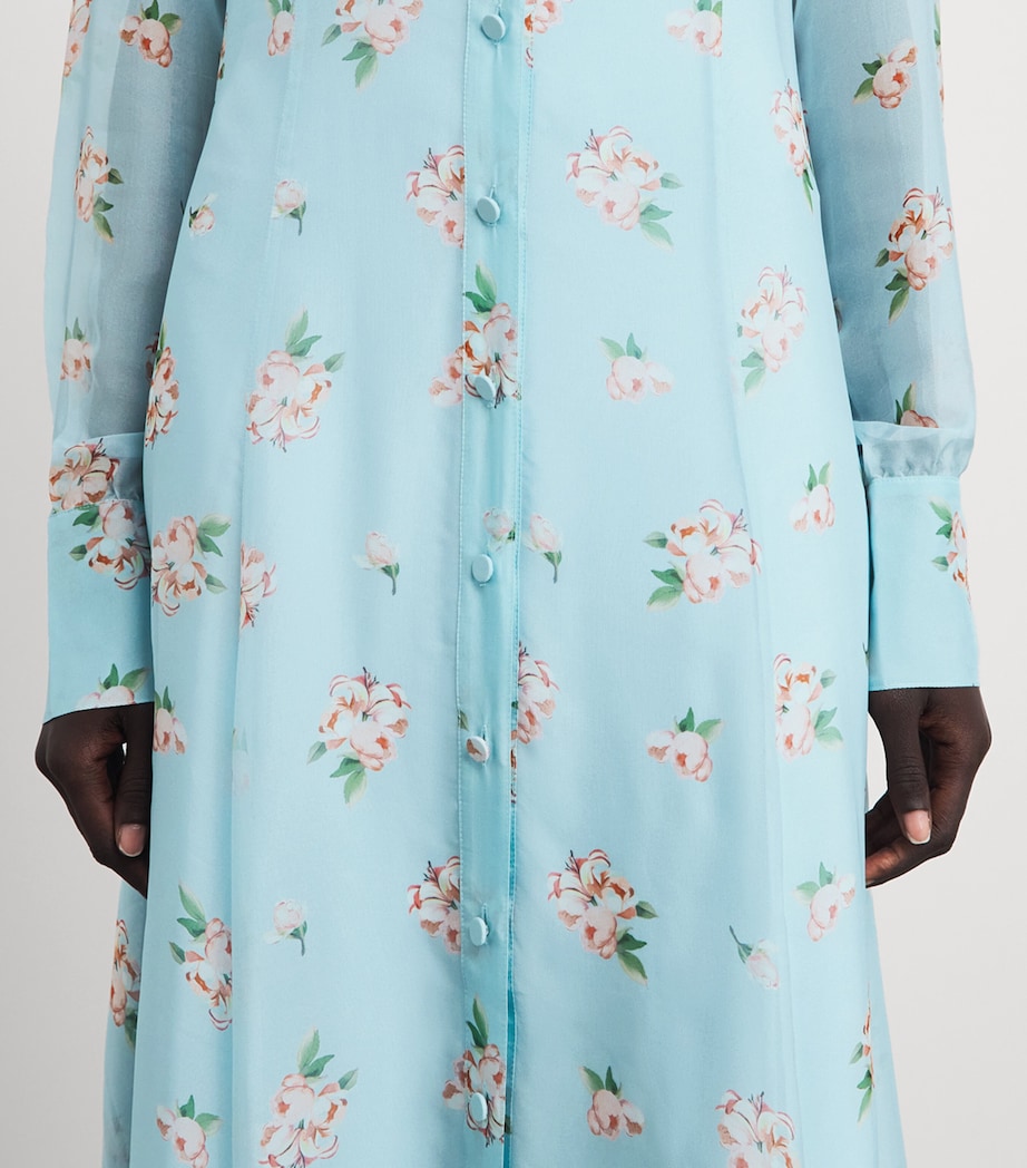 LEO LIN Womens Floral Lilith Maxi Dress Ditsy Floral Blue Image 5