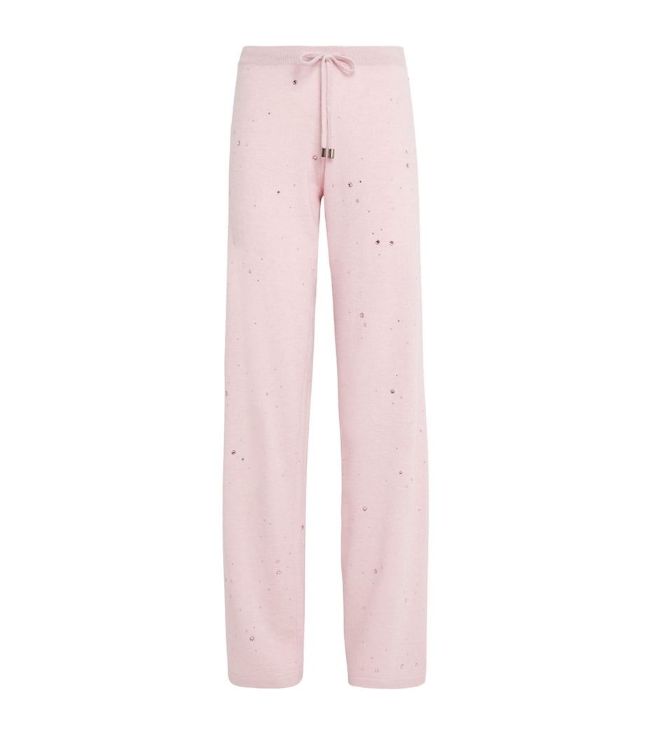 Cashmere Crystal-Embellished Sweatpants PINK SORBET/VIN Image 1
