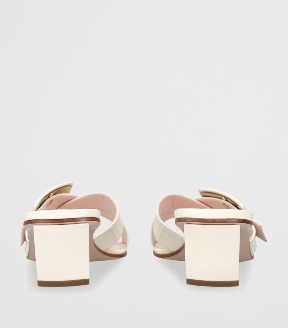 Roger Vivier Leather Belle Vivier Mules 45 Bone Image 2
