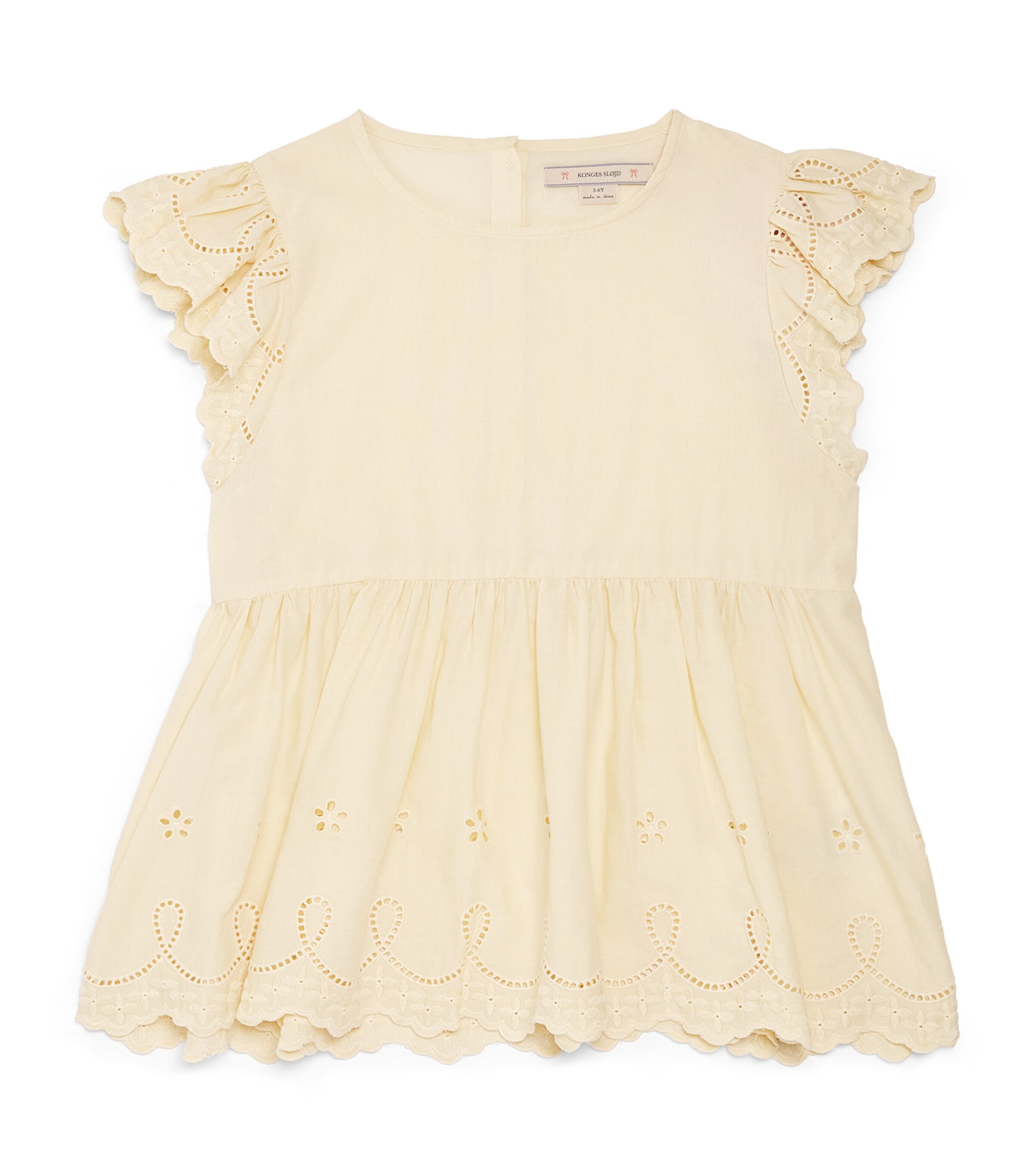 Konges Slojd Organic Cotton Posey Blouse In Neutral