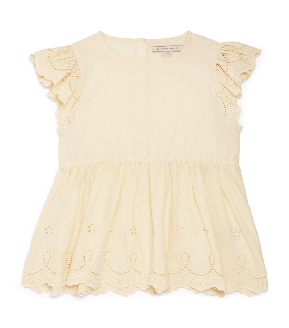 Organic Cotton Posey Blouse (5-10 Years) CLOUD CREAM Image 1