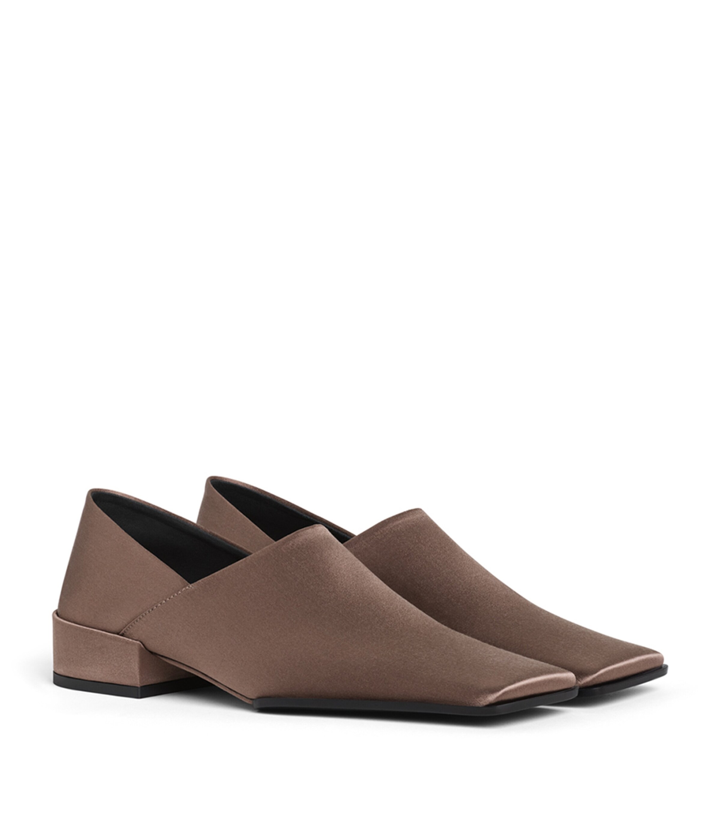 Alaïa Satin Heeled Slippers 20 Chataigne Image 3