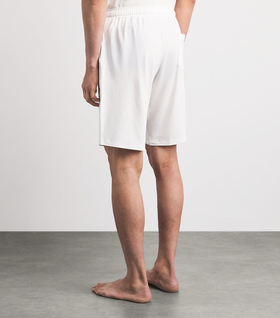 Derek Rose Mens Micromodal Basel Sweatshorts Whi Image 5