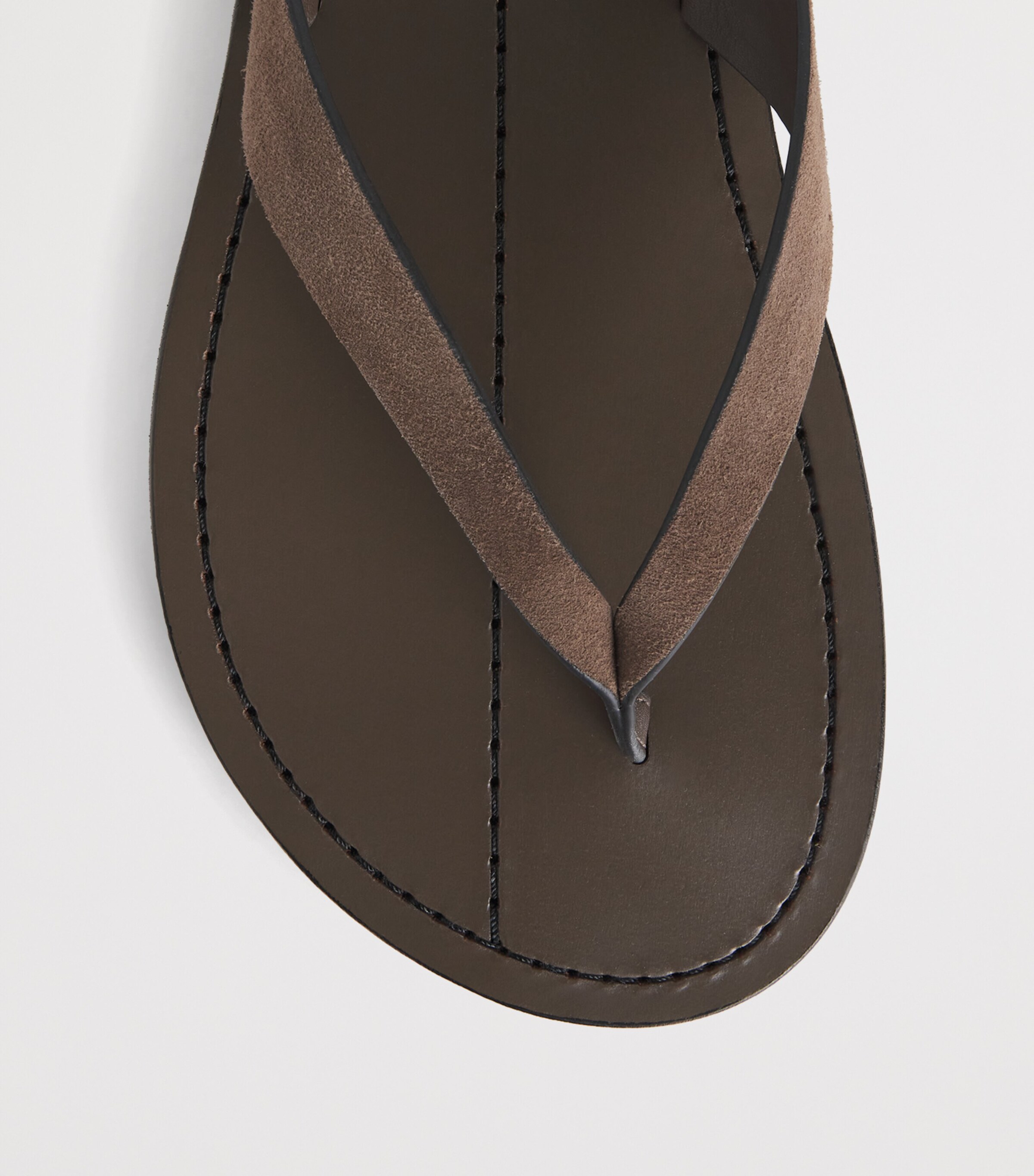 Leather Flora Flip Flops CEDAR SUEDE Image 5