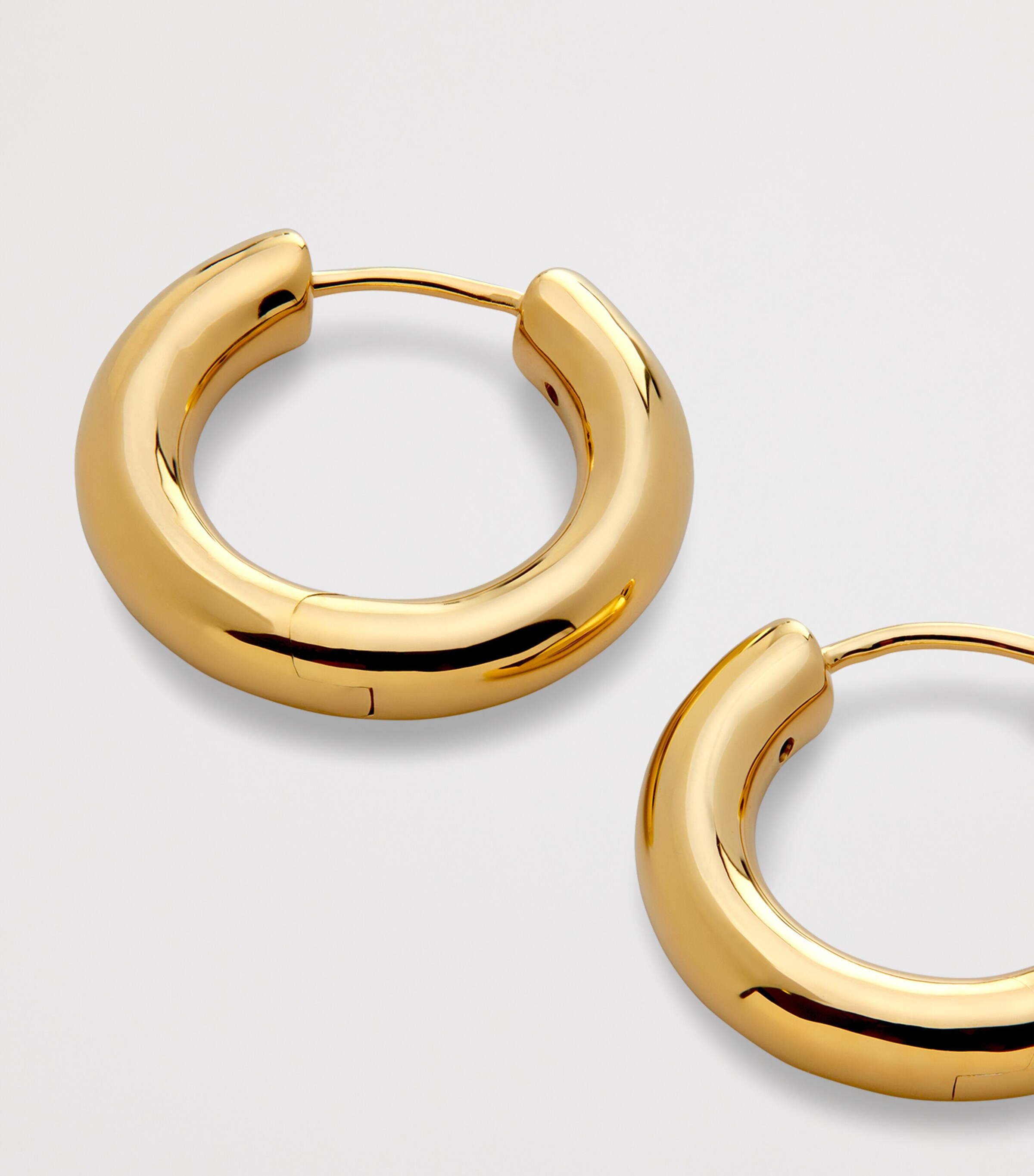Monica Vinader Small Gold Vermeil Essential Hoop Earrings Gold Vermeil Image 4