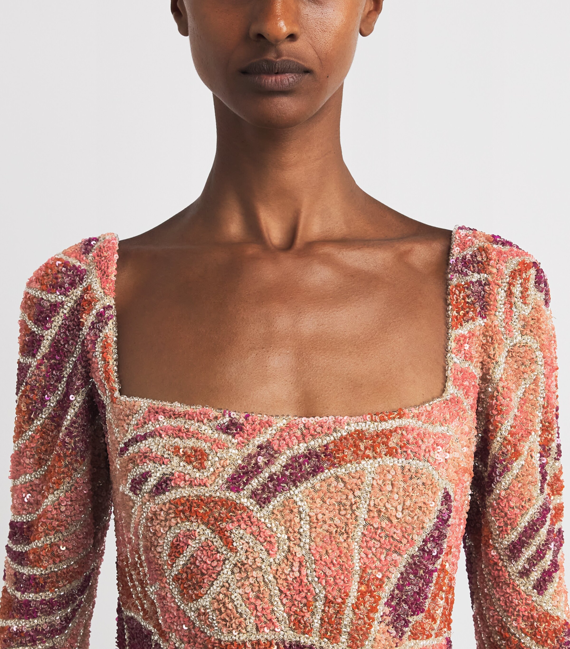 Clio Peppiatt Womens Maré Mini Dress Pink Wave Image 5