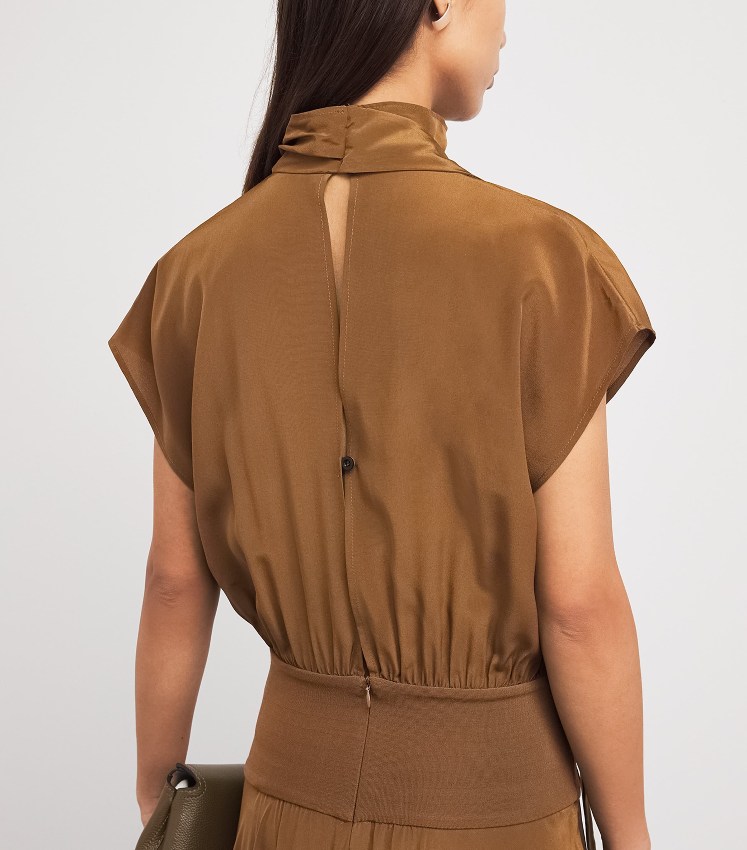 Silk Illi Maxi Dress OLIVE Image 3