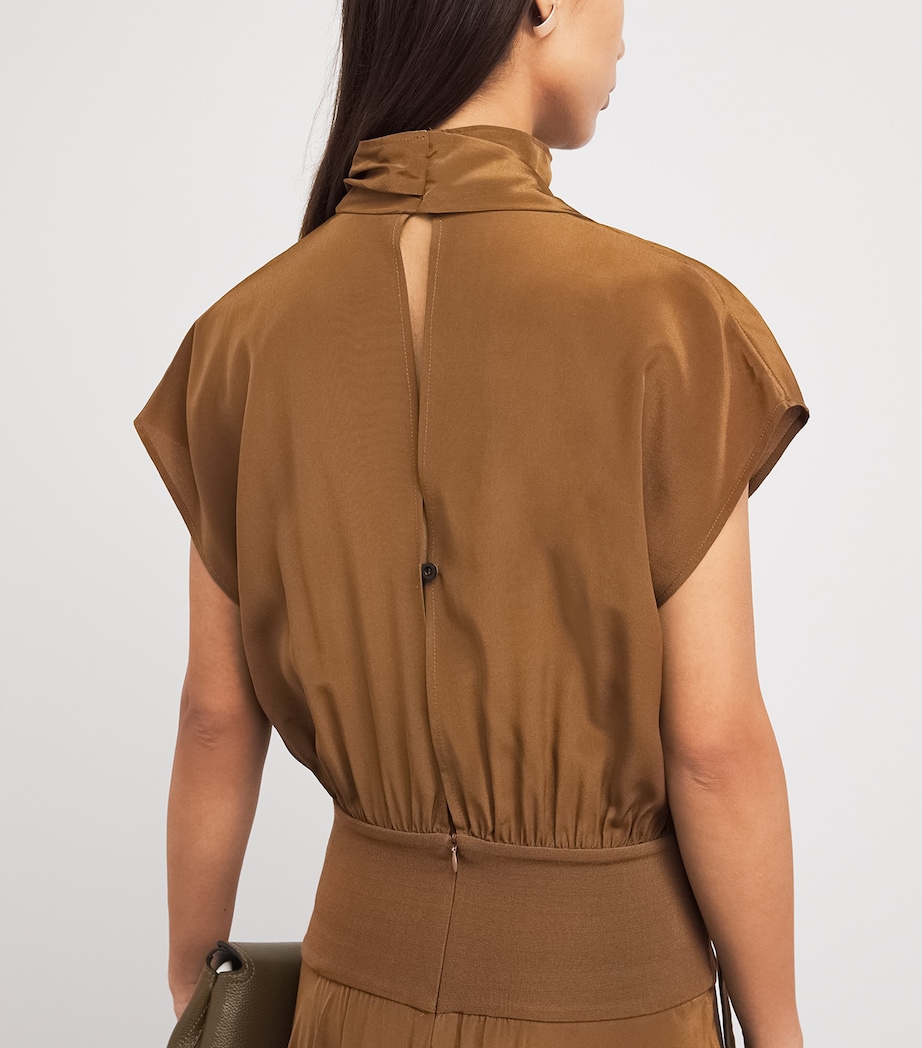 Silk Illi Maxi Dress OLIVE Image 3