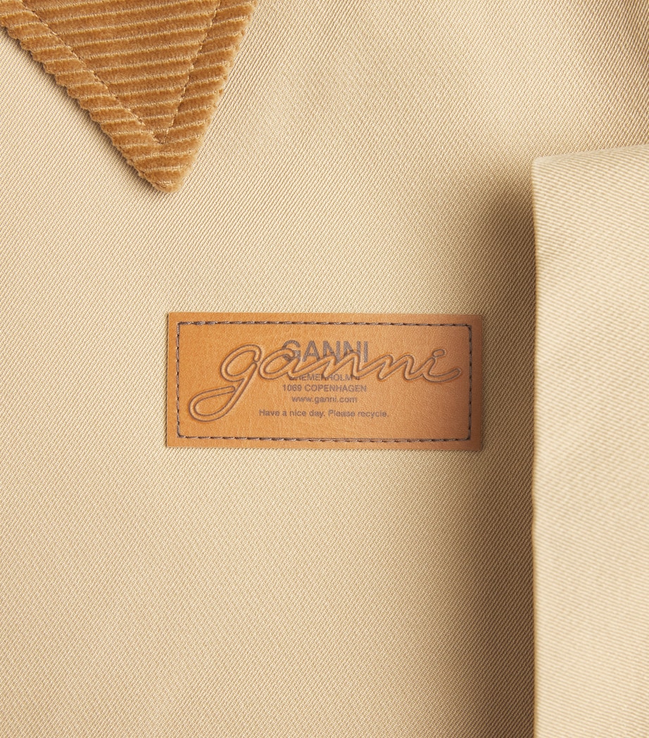 Woven Twill Midi Jacket 531 PALE KHAKI Image 5