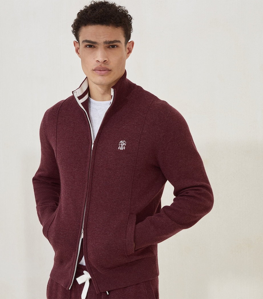 Cashmere Zip-Up Cardigan CLP63 Image 2