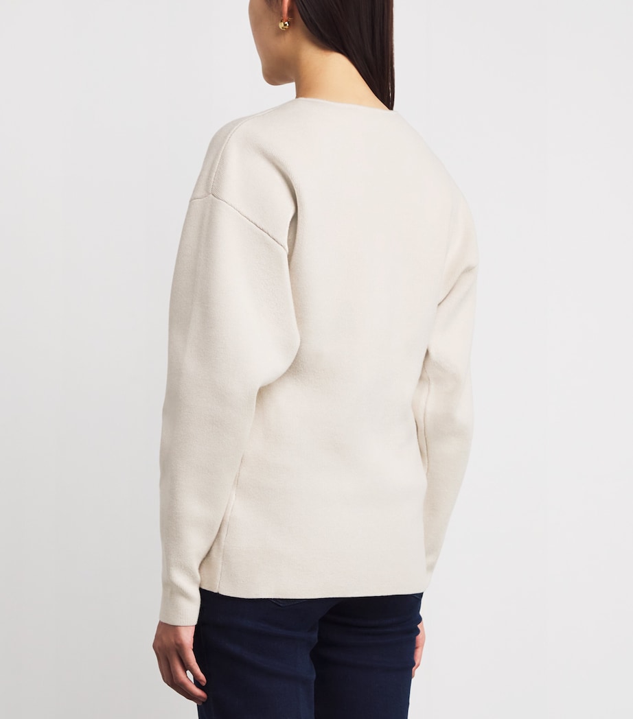 Button-Up Longline Cardigan LIGHT TAUPE Image 4