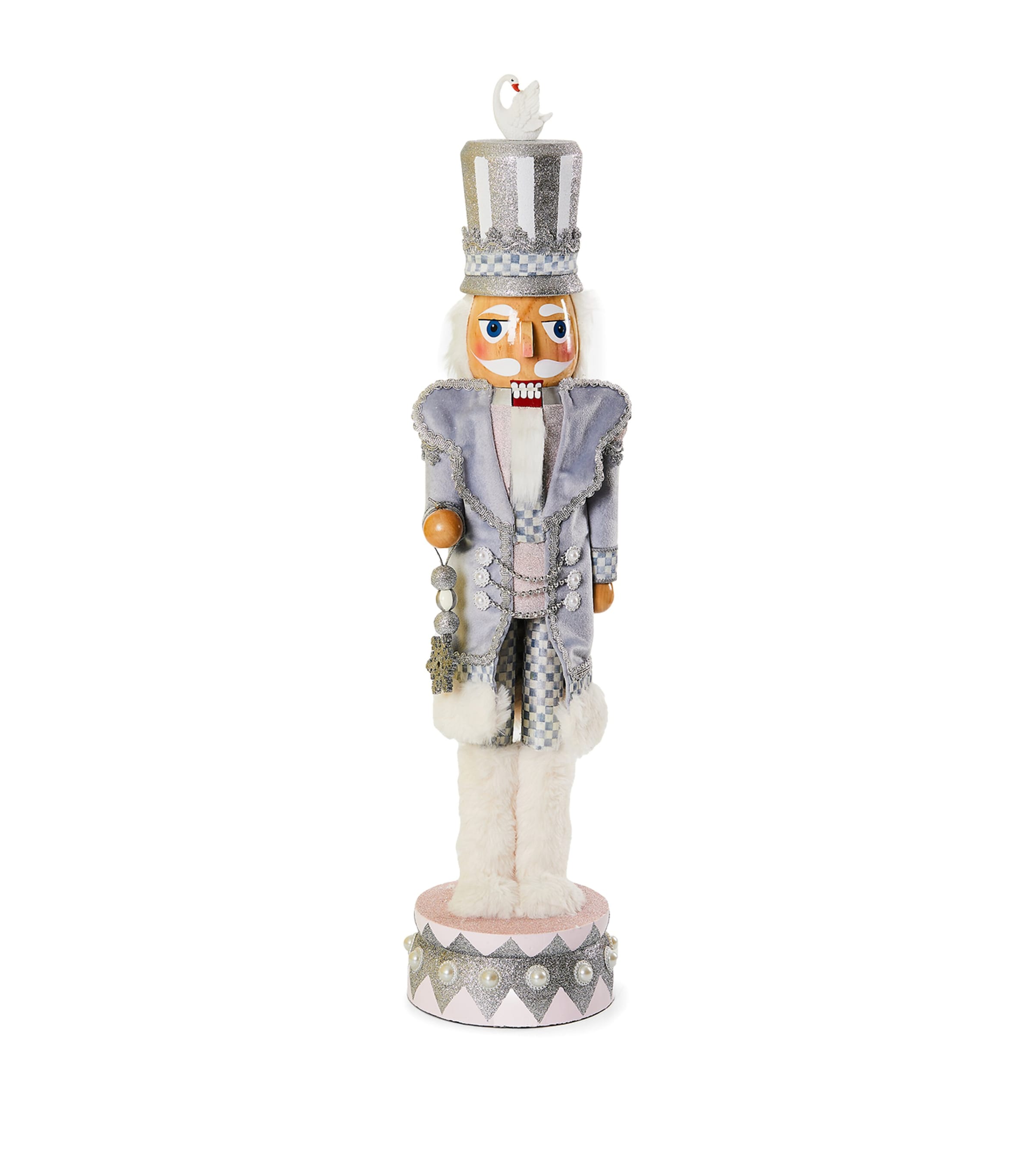 Mackenzie-childs Crystal Palace Nutcracker Ornament In White