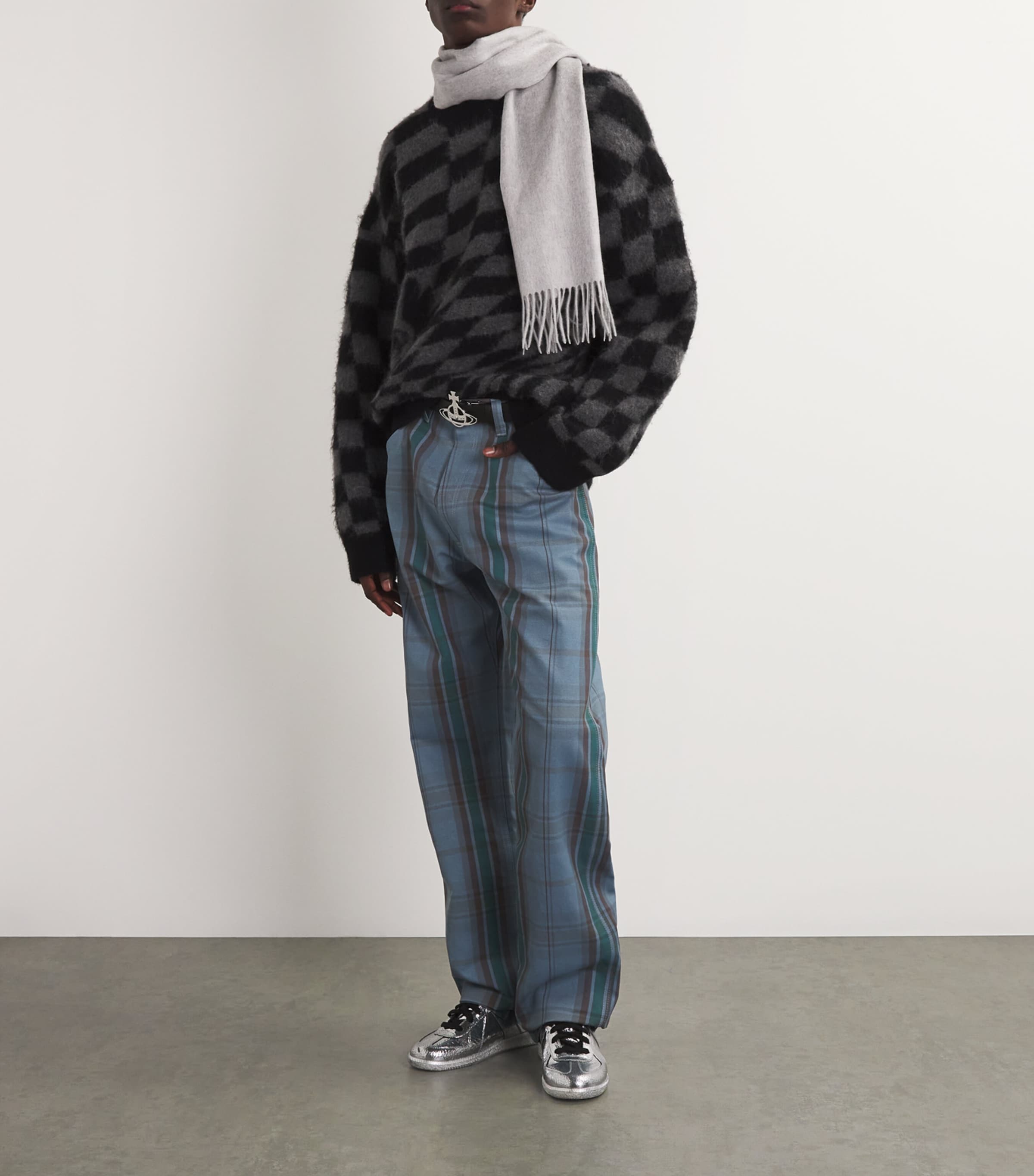 Vivienne Westwood Leather Line Orb Buckle Belt | Harrods US