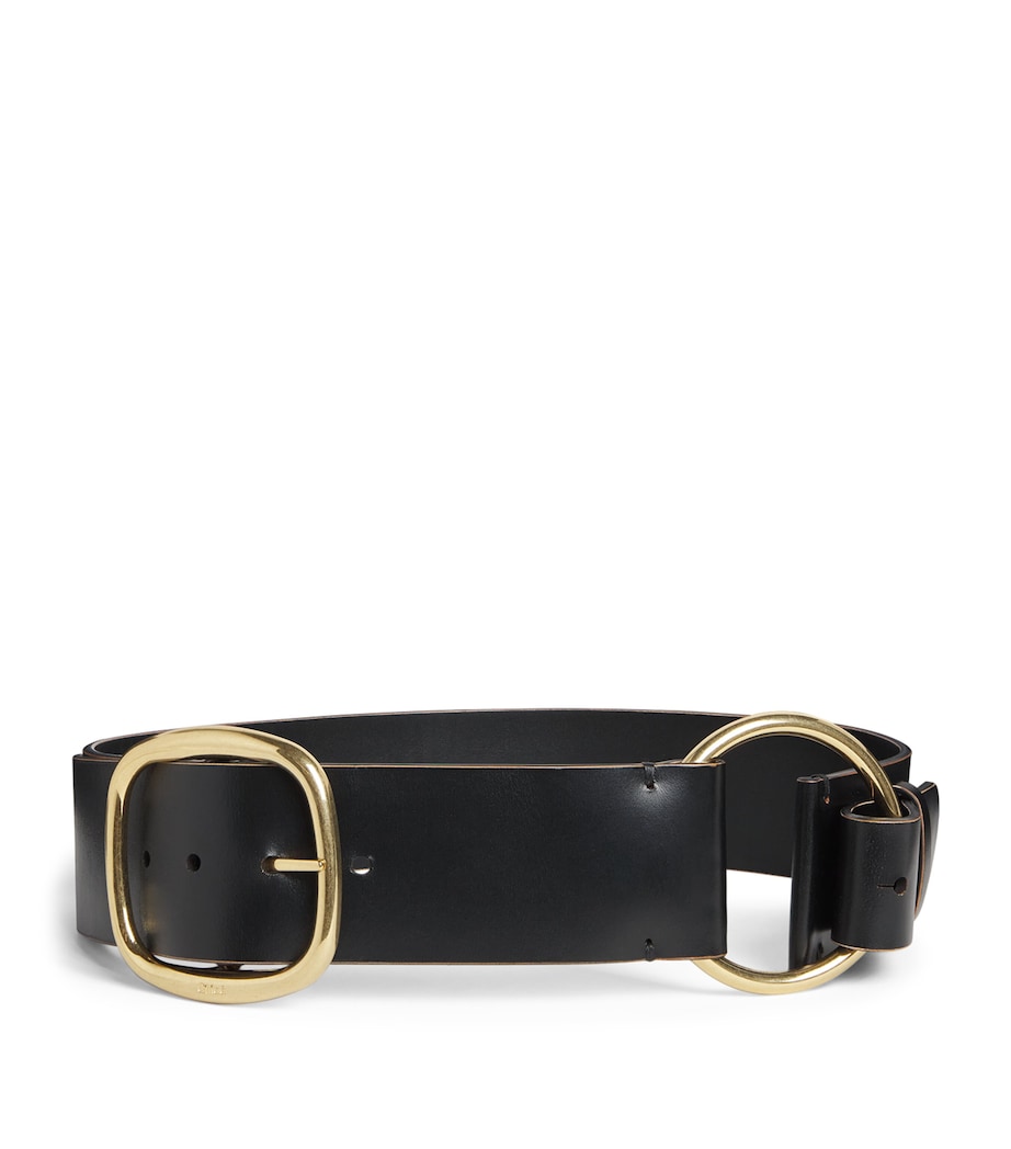 Leather Belt BLACK Image 1
