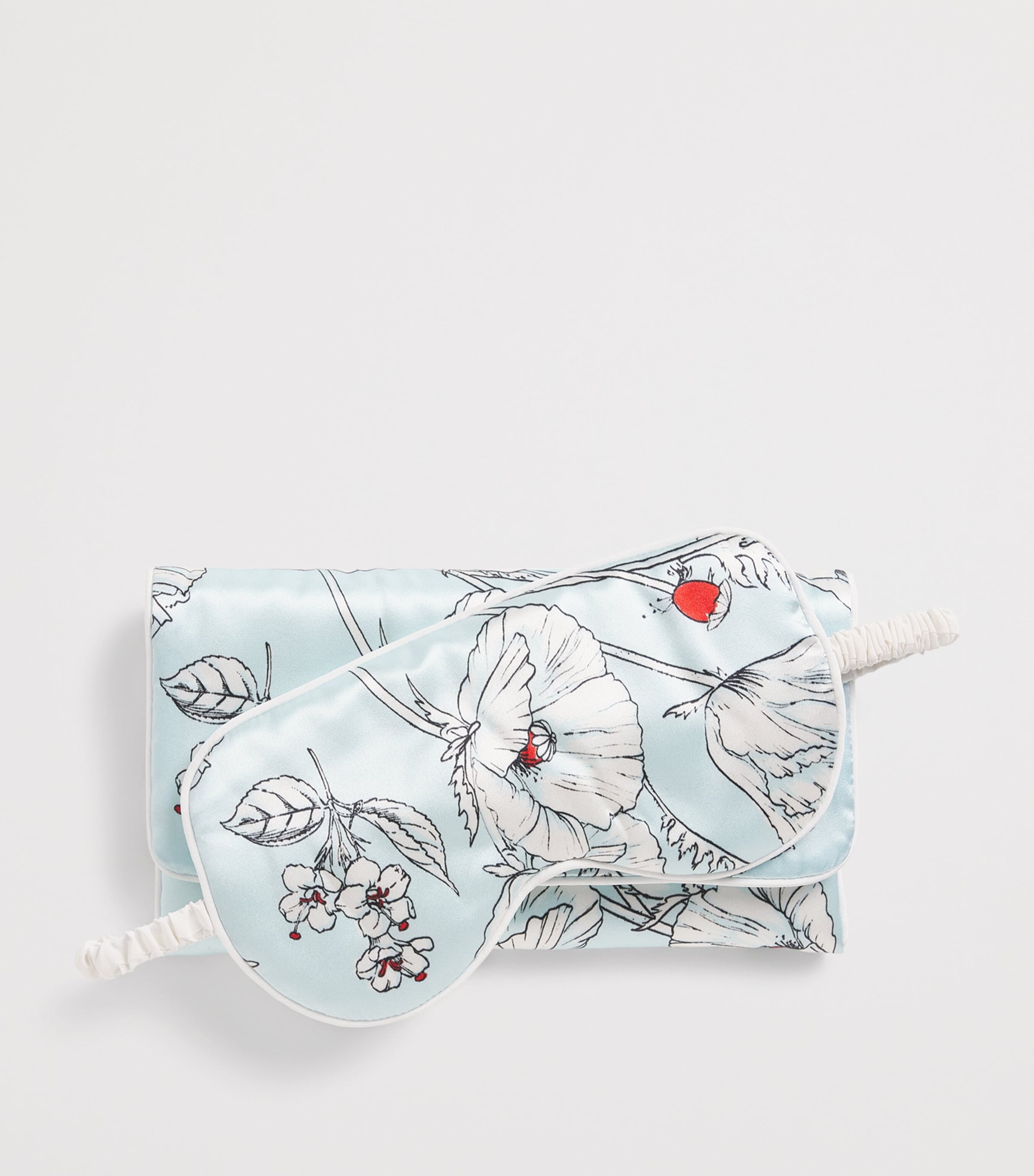 Olivia von Halle Womens Silk Floral Audrey Eye Mask Serafina Image 4