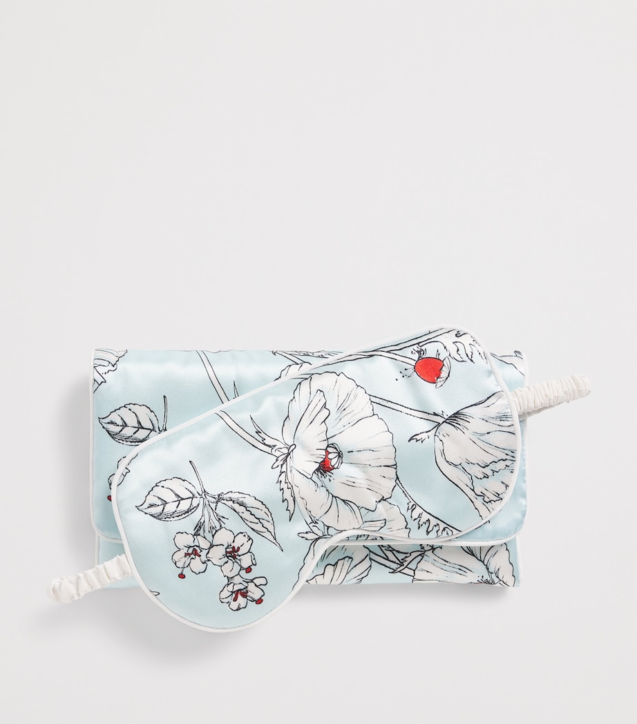 Olivia von Halle Womens Silk Floral Audrey Eye Mask Serafina Image 4