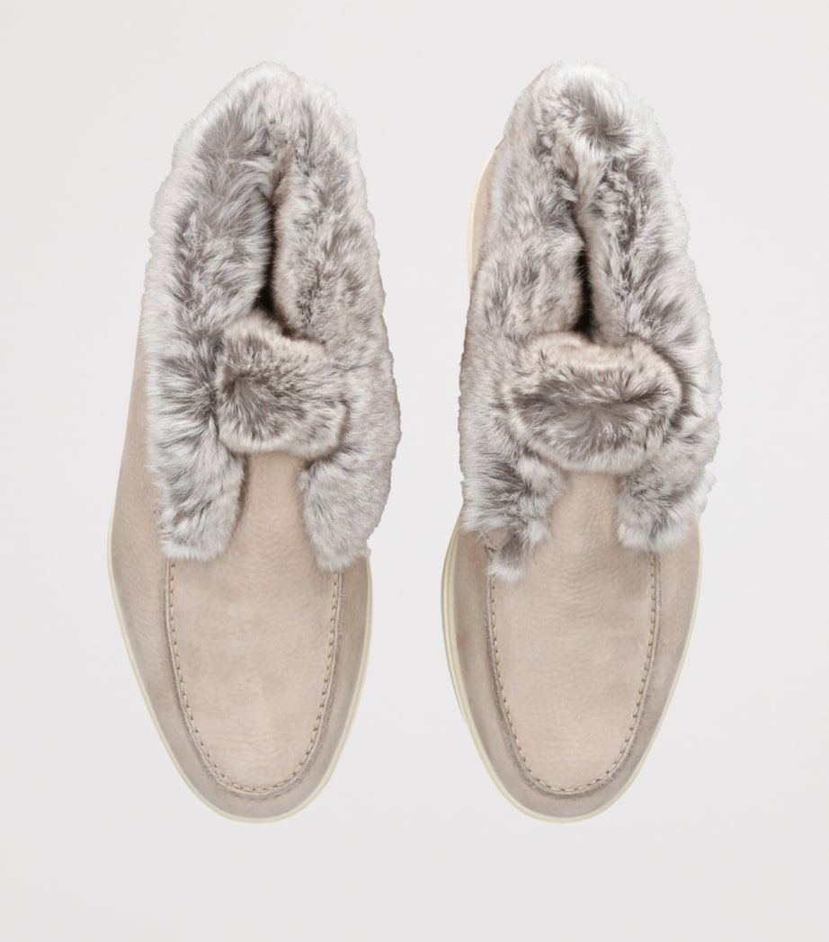 Suede Hadeel Ankle Boots PALE PINK Image 4