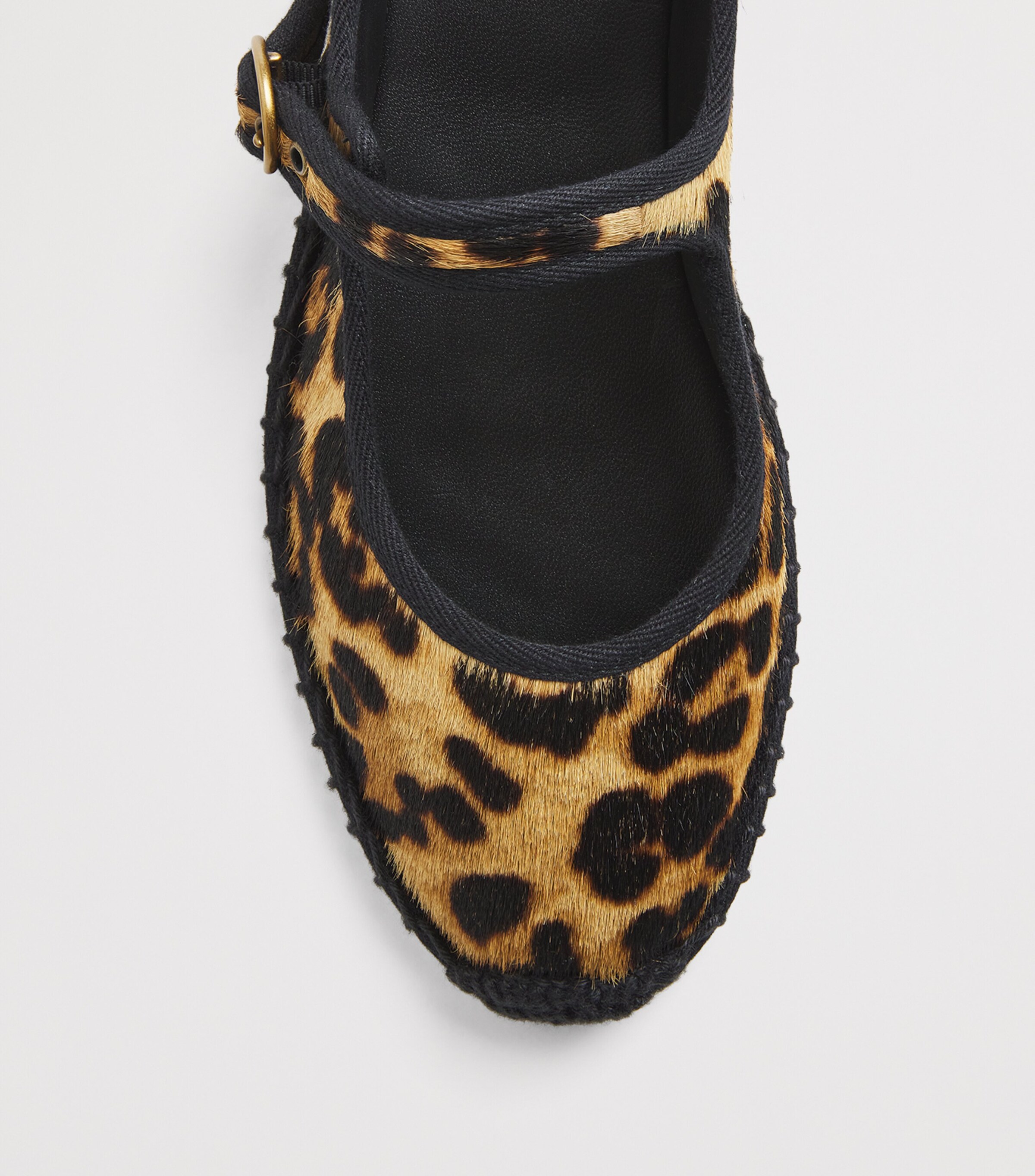 Polo Ralph Lauren Calf Hair Mary Jane Flats Leopard Image 4