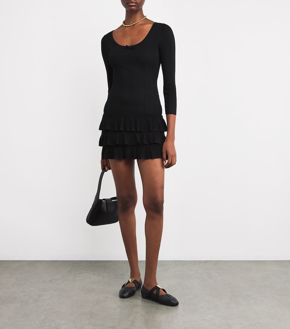 Knitted Mini Dress BLACK Image 2
