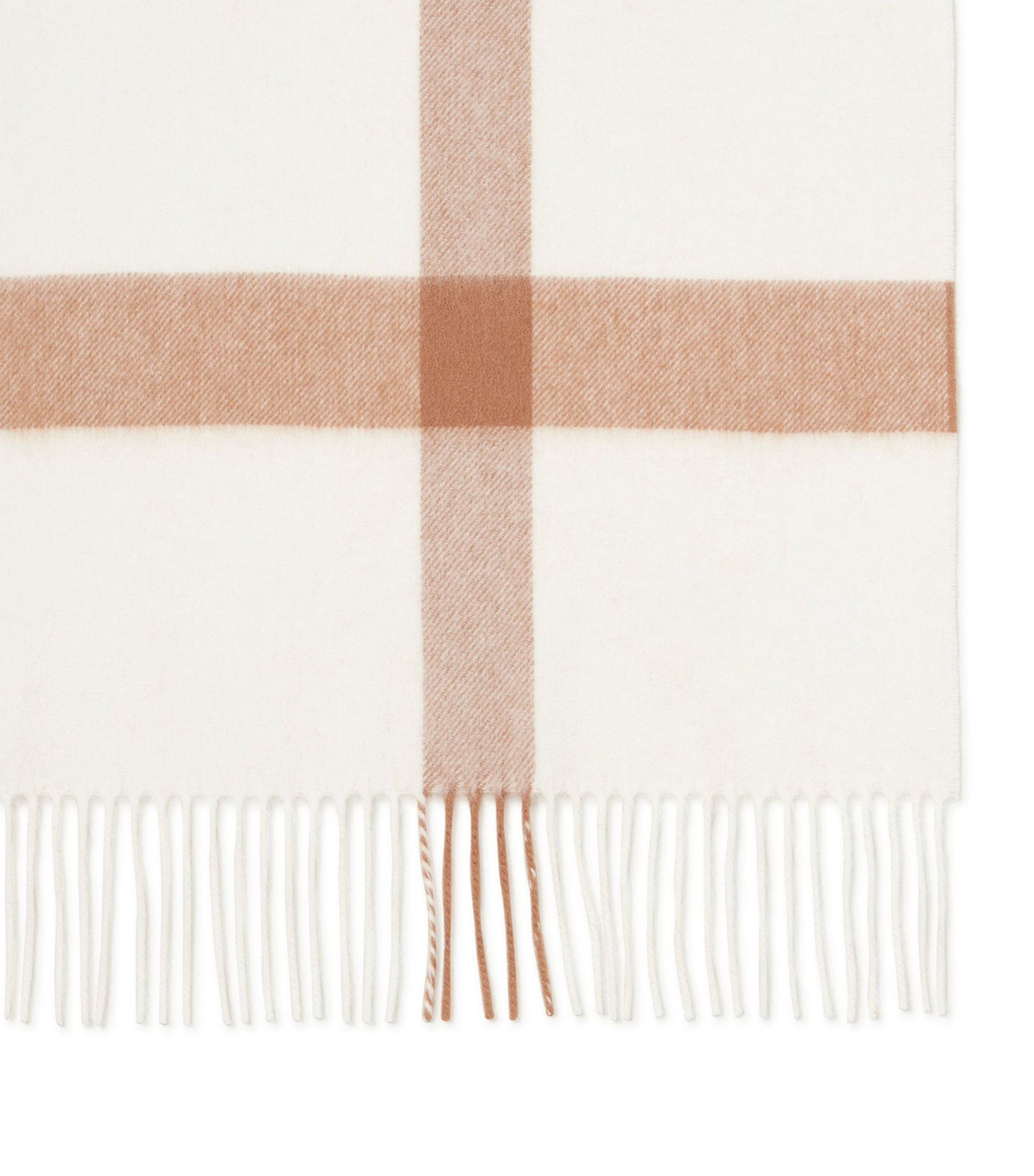 Wool Check Scarf MAPLE-WHITE Image 3