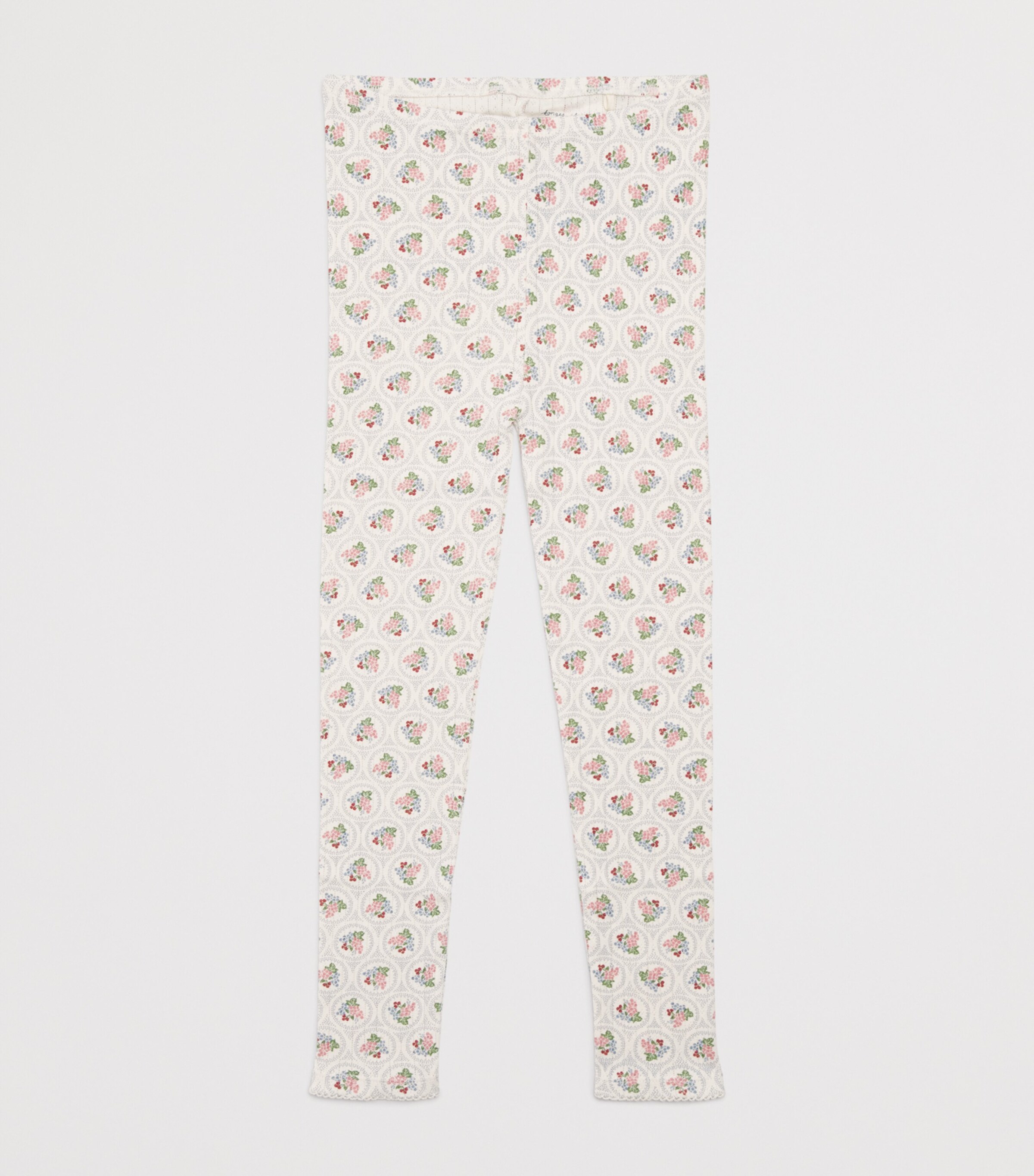 Organic Cotton Pointelle Minnie Trousers (1 Month-4 Years) P00105 VERONA BLUES Image 2