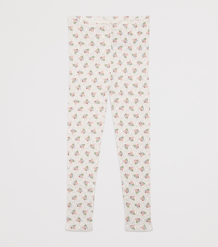 Organic Cotton Pointelle Minnie Trousers (1 Month-4 Years) P00105 VERONA BLUES Image 2