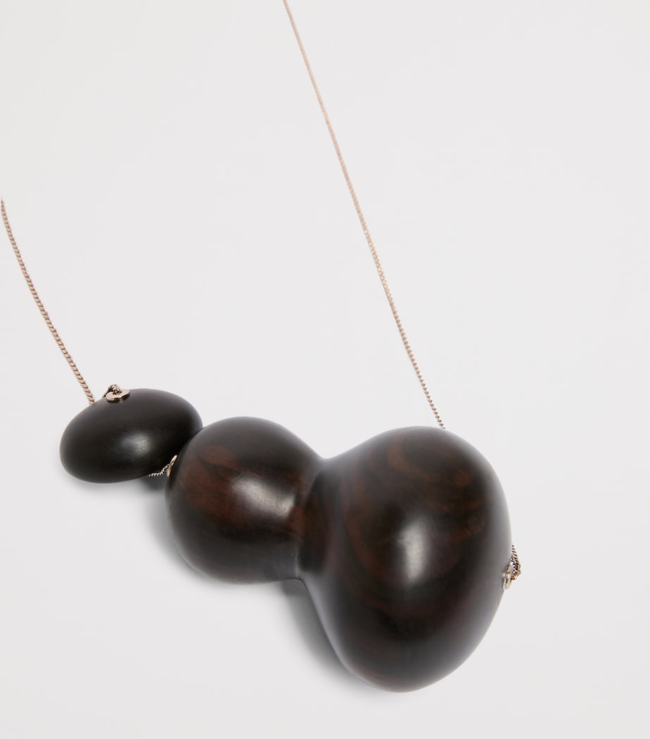 Max Mara Ebony Pendant Necklace Coffee Image 2