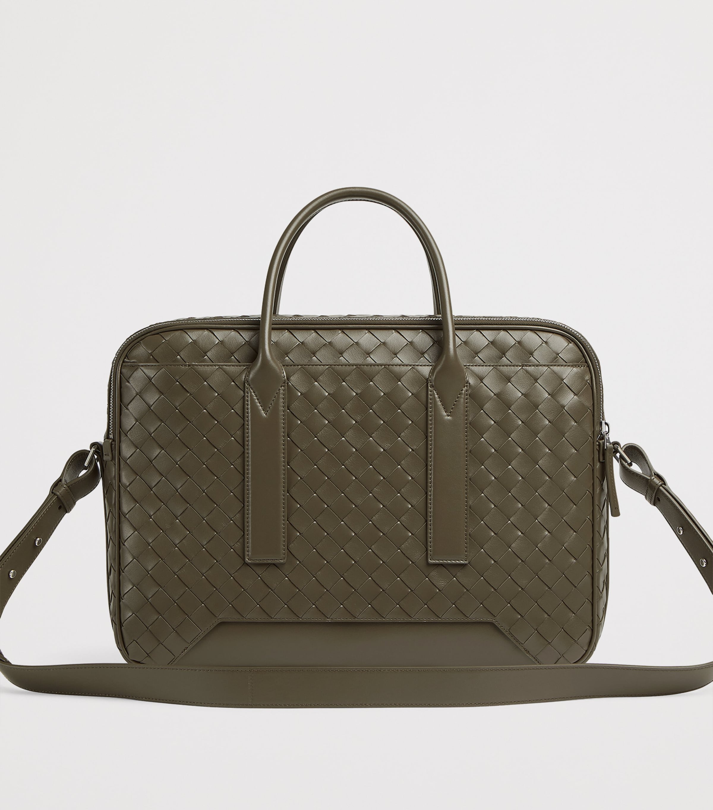 Leather Intrecciato Getaway Briefcase 3227 Image 4