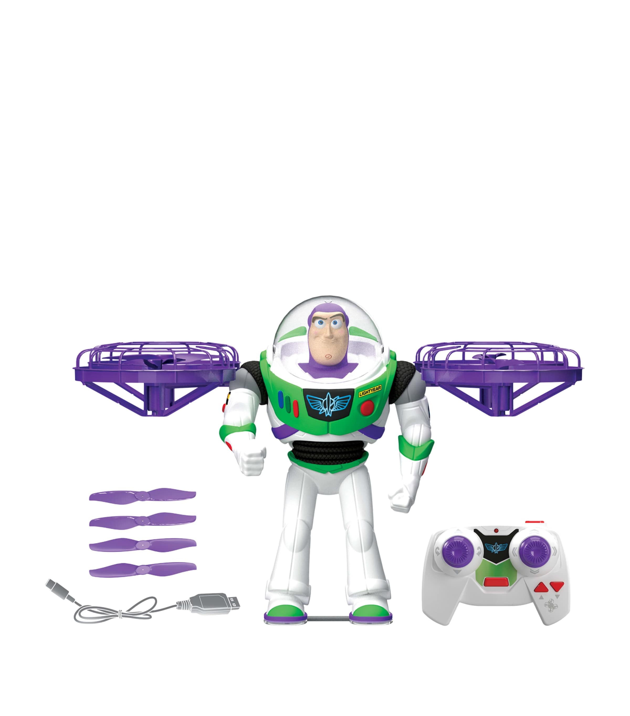 Disney Toy Story 5 Flying RC Hi-Tech Edition Buzz Lightyear Action Figure Image 6