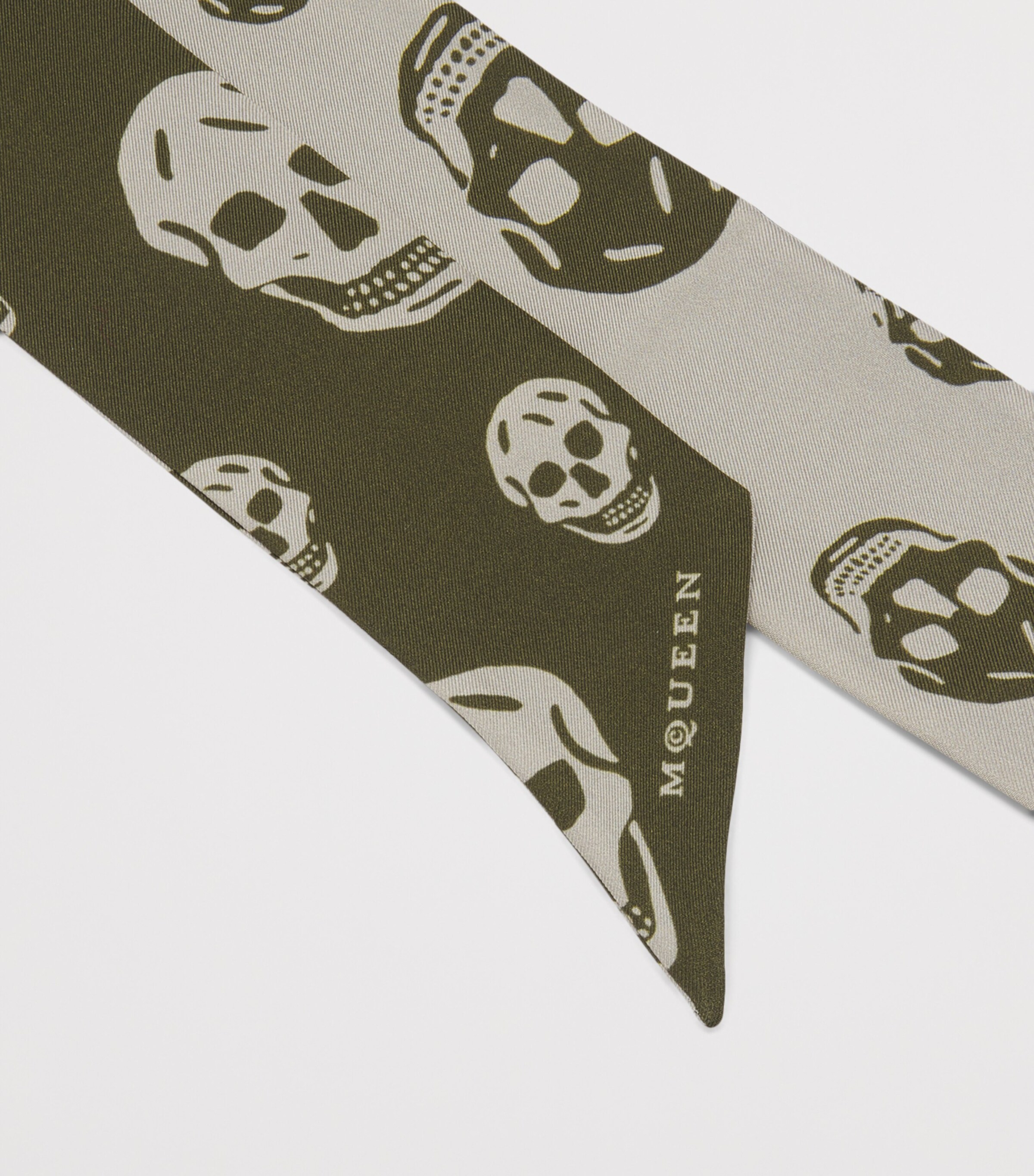 McQueen Silk Skull Skinny Scarf Image 2